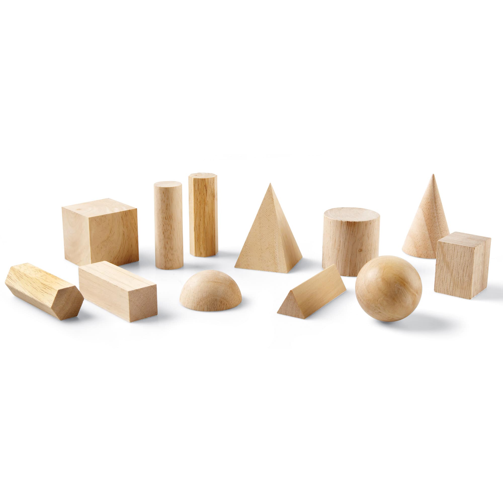 Learning Resources Wooden Geometric Solids, 12ct.
