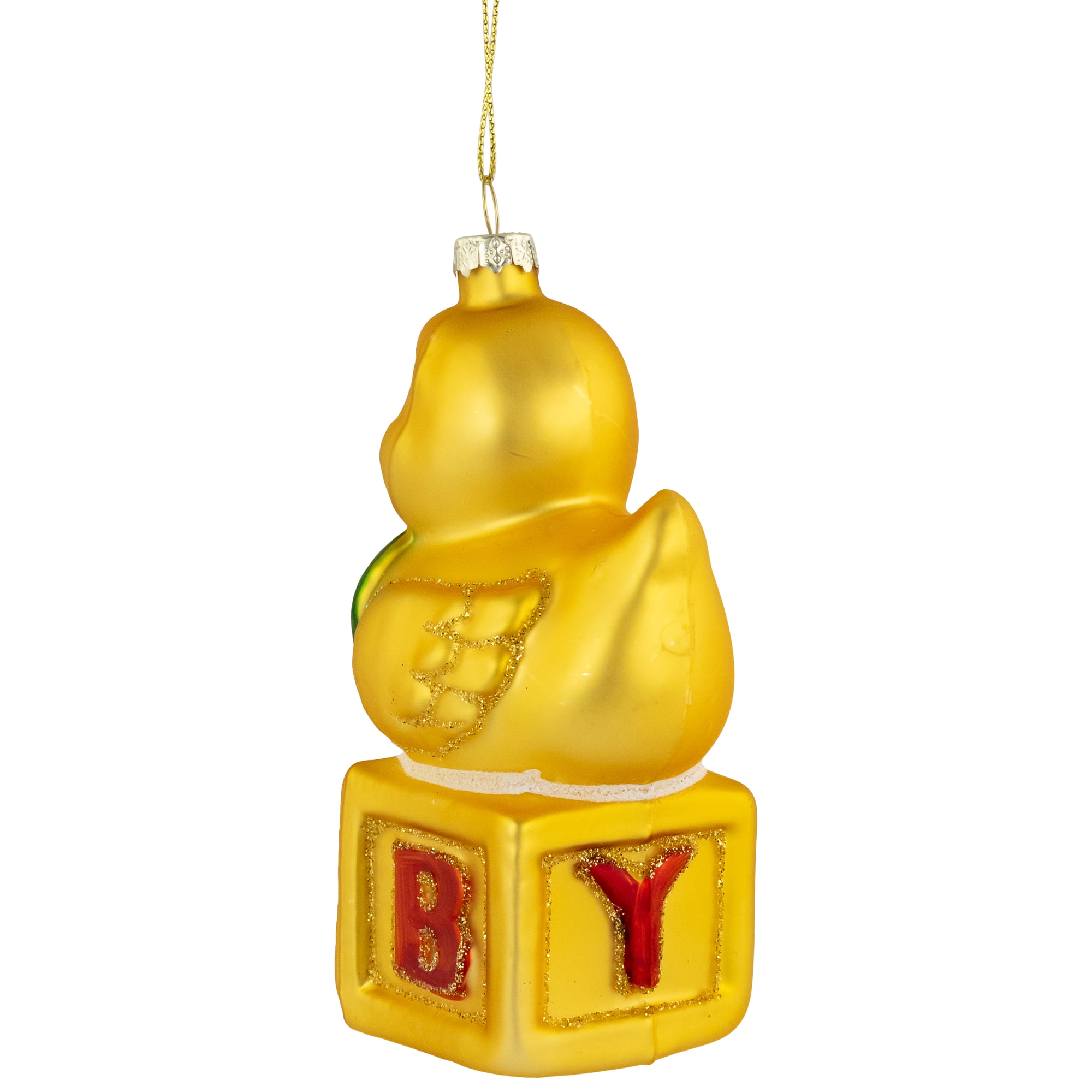 Ducky New Baby 2023 Glass Christmas Ornament - 5"