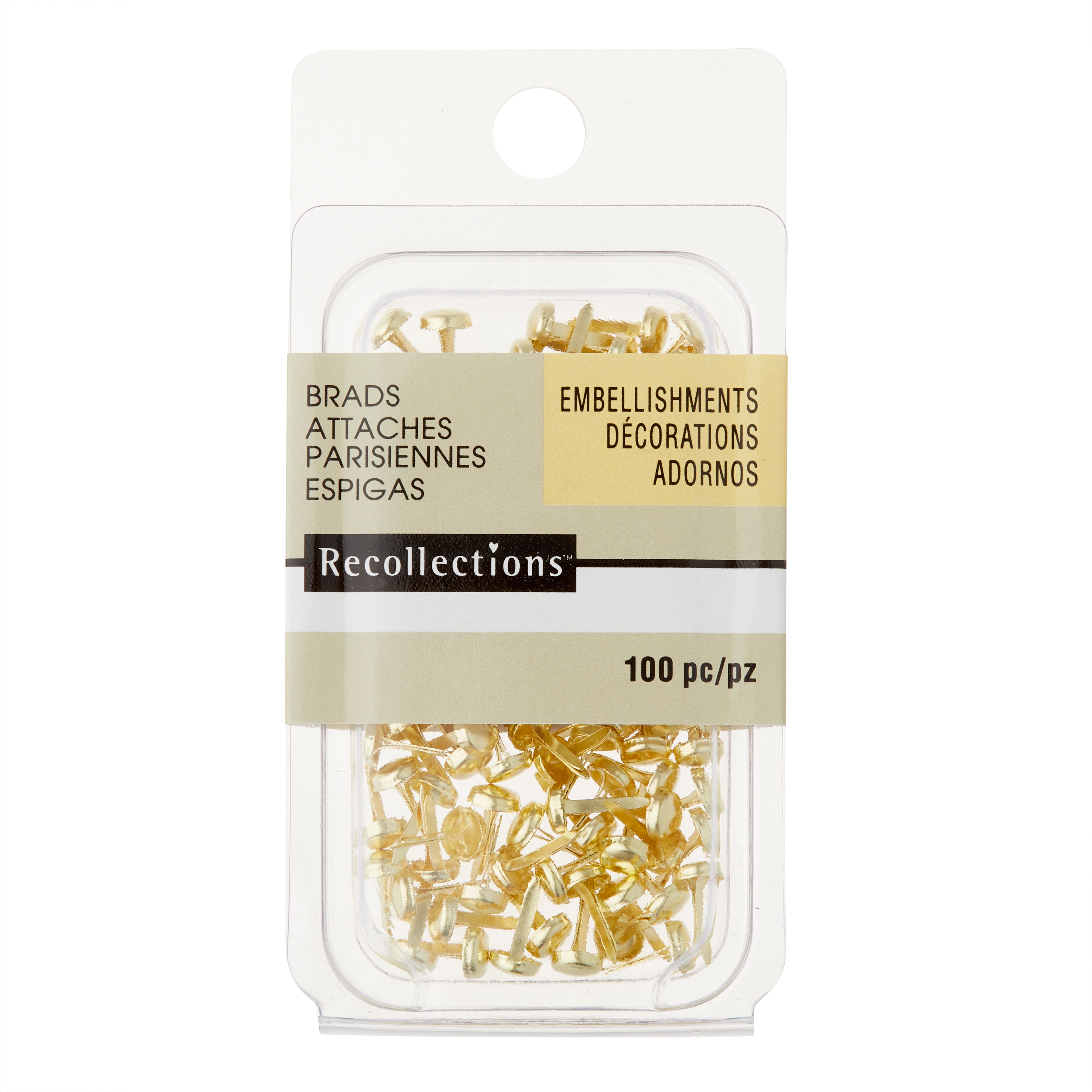 12 Packs: 100 ct. (1,200 total) Gold Brads by Recollections&#x2122;