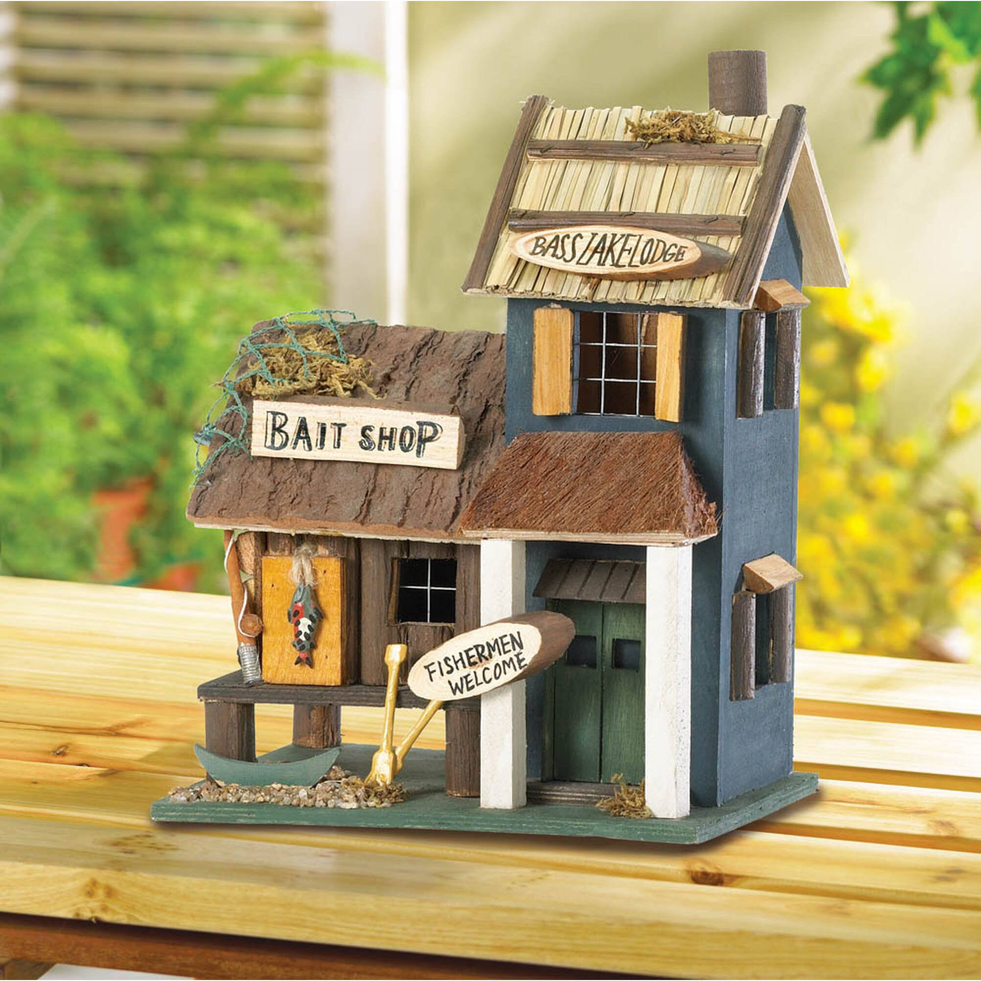 10.25&#x22; Bass Lake Lodge Birdhouse