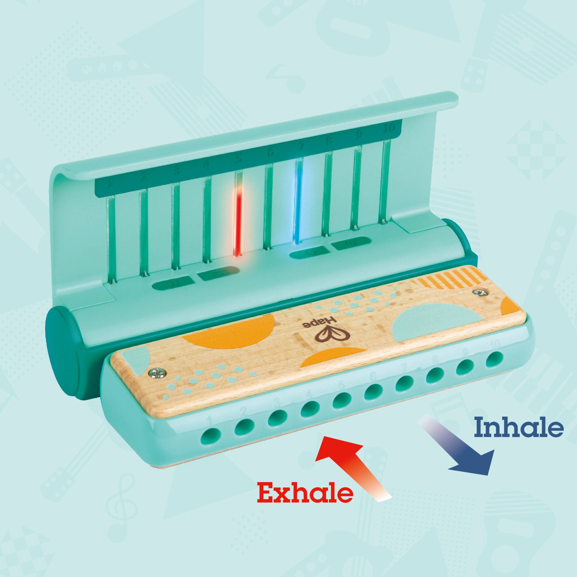 Hape Learn with Lights Teal Harmonica