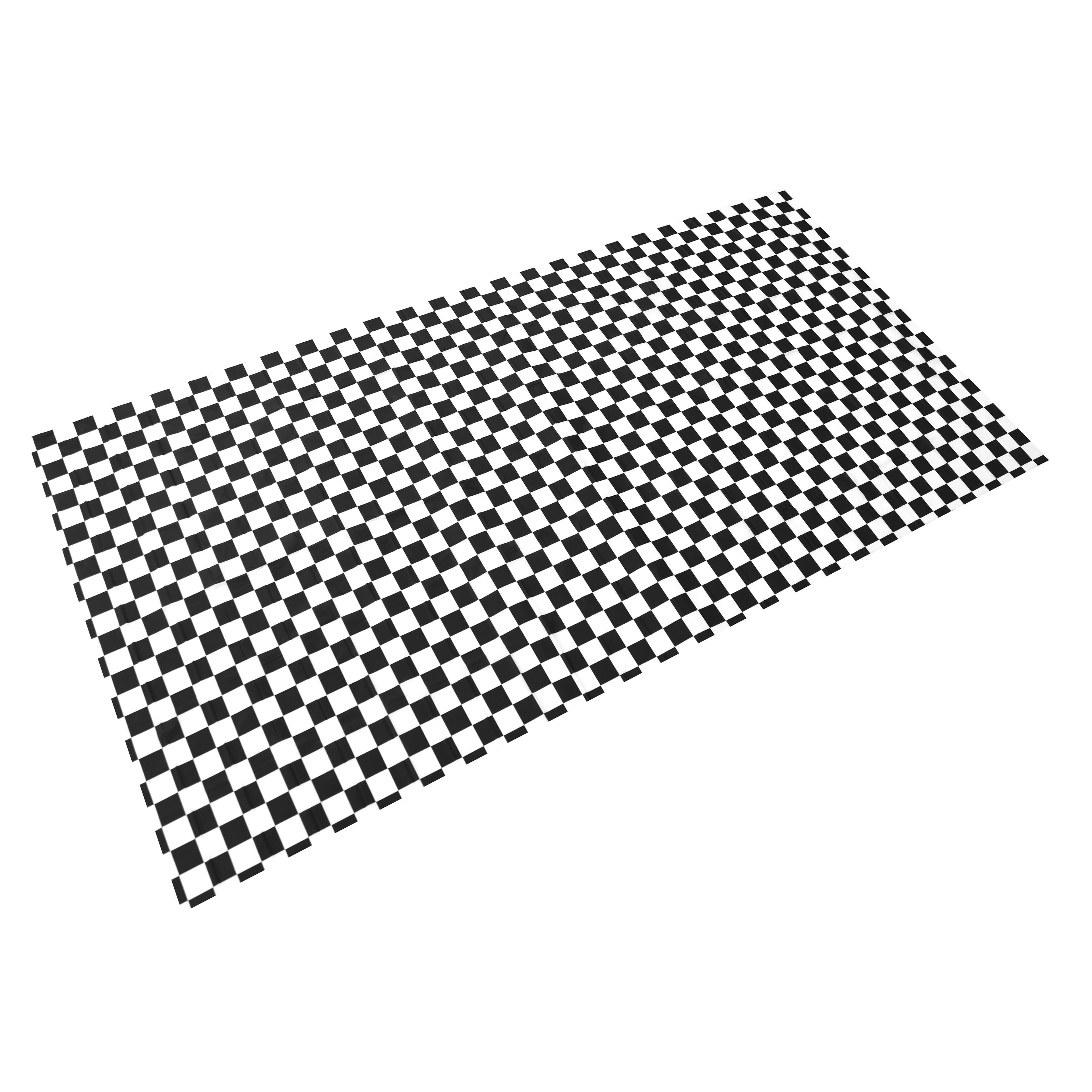 54&#x22; x 108&#x22; Black &#x26; White Checker Plastic Table Cover by Celebrate It&#x2122;