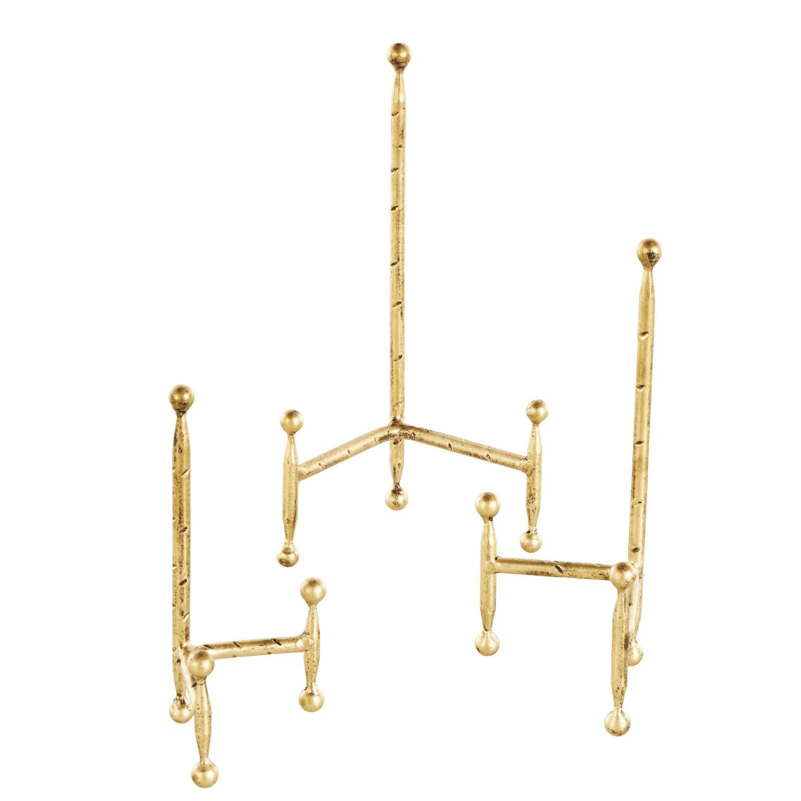 Gold Metal Slim Display Easel with Ball Accent Set