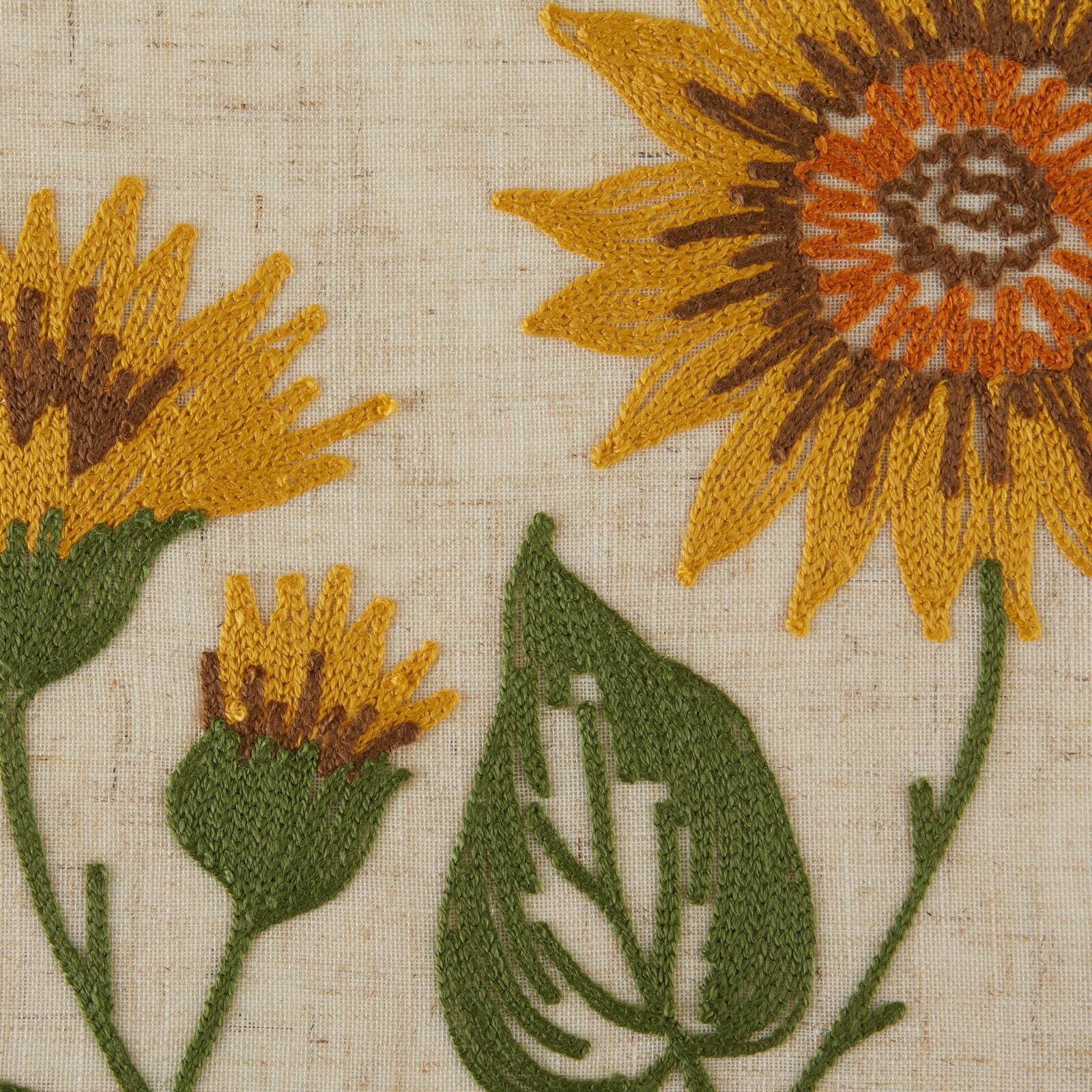 DII&#xAE; 70&#x22; Sunflowers Embroidered Table Runner