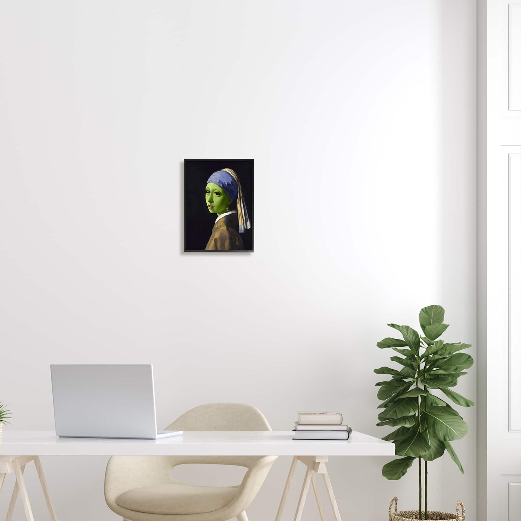Stupell Industries Girl with Pearl Earring Alien Framed Giclee Art