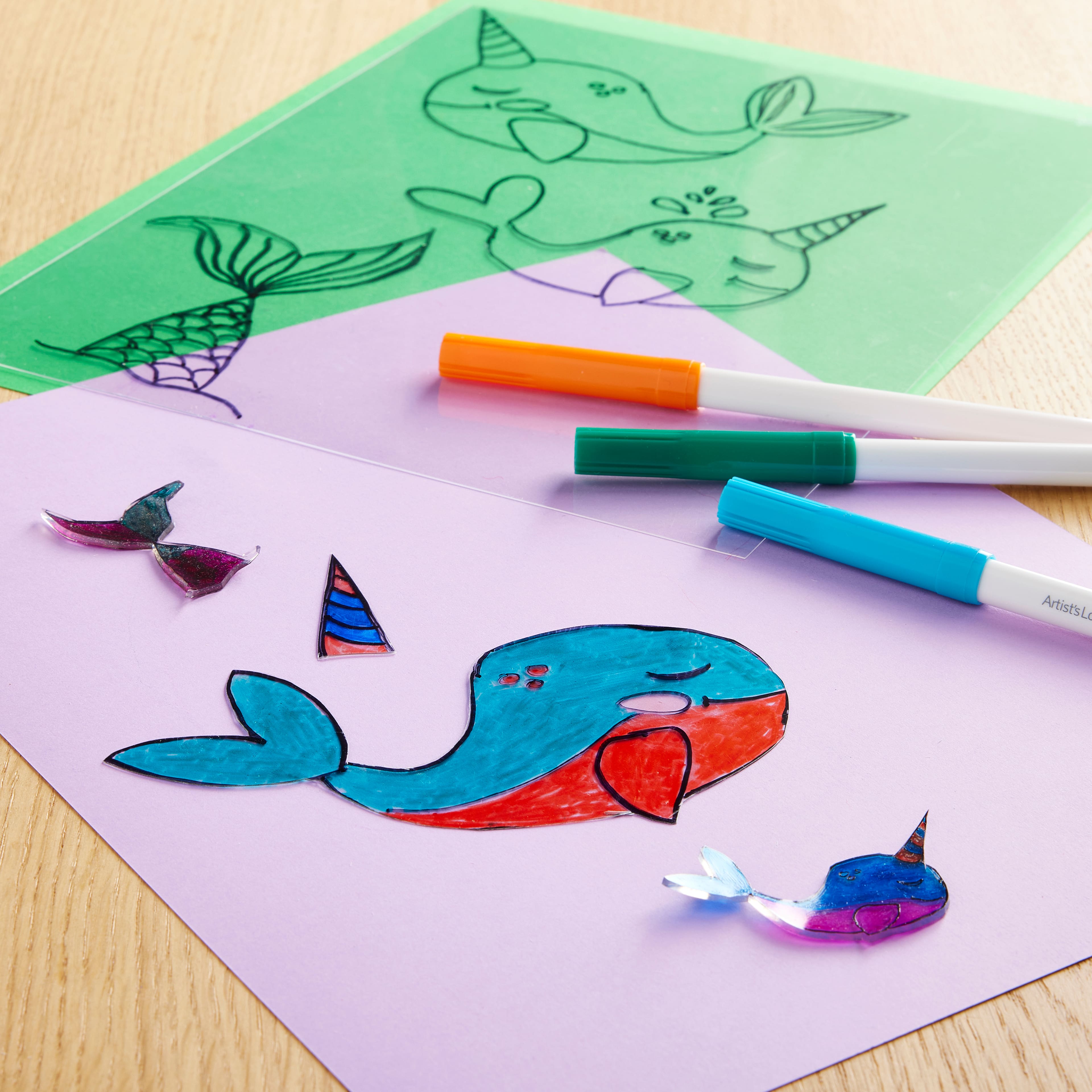 Kit 10 Feuilles Plastique Fou A4 0,3 Mm - Shrink Plastic Pour DIY Bijoux, Porte-clés, Déco Cadeaux