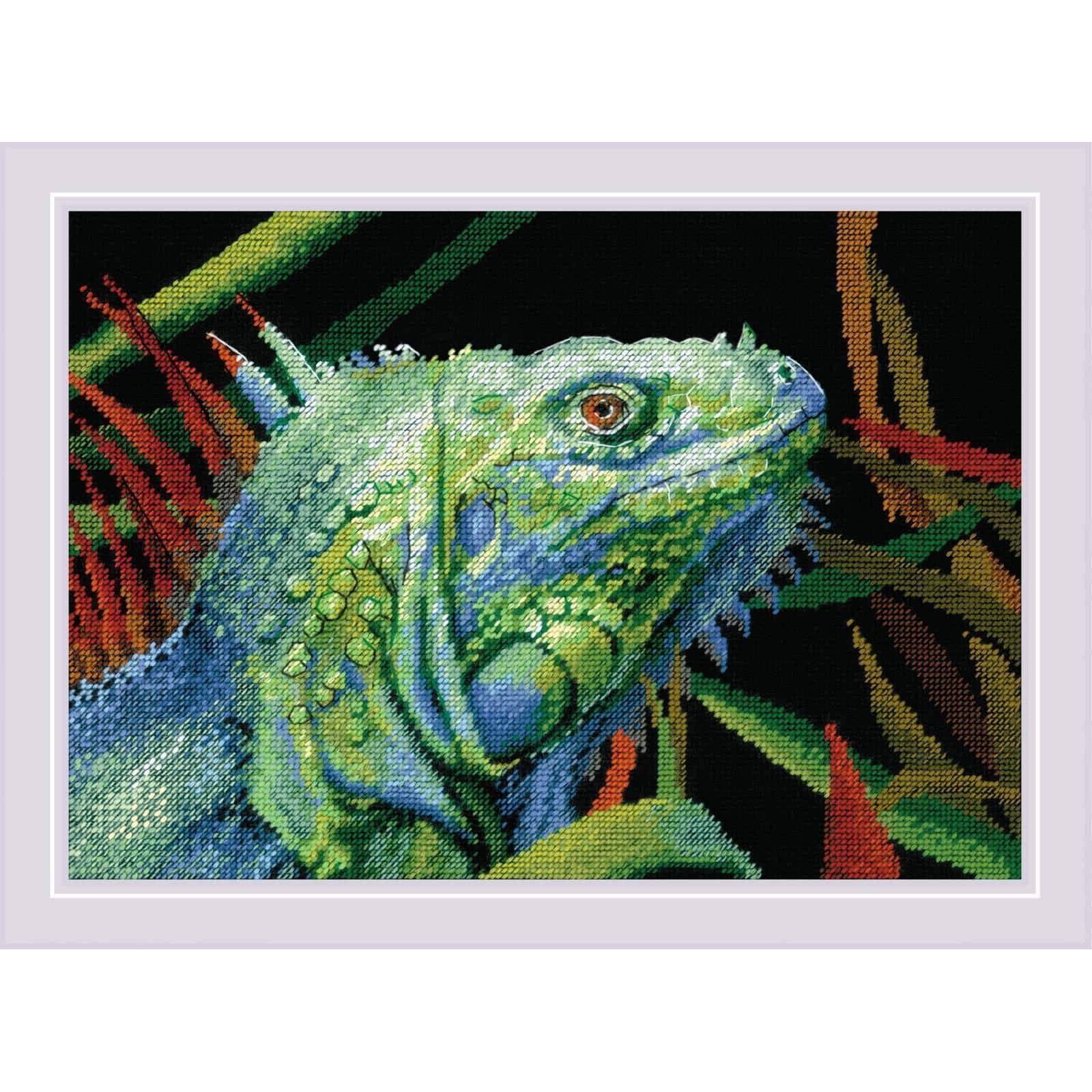 RIOLIS Iguana Counted Cross Stitch Kit 