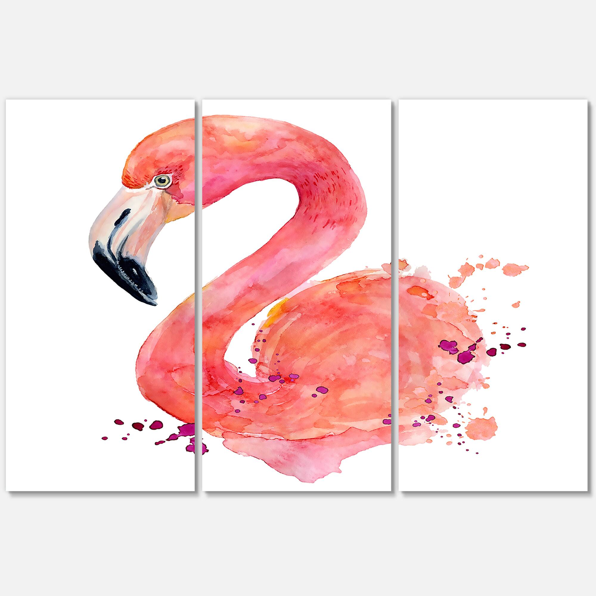 Designart - Portrait of Pink Flamingo I