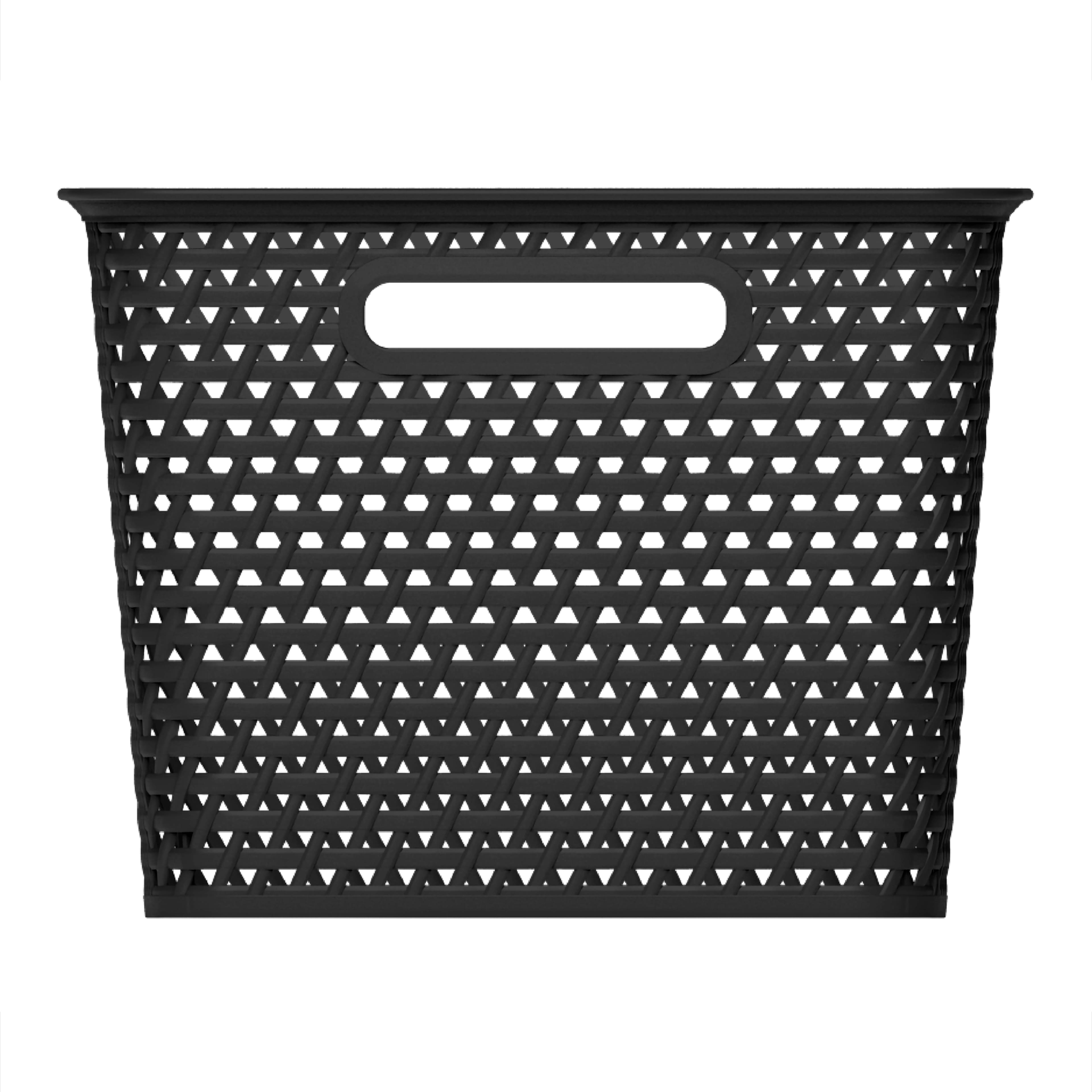 Black Woven Plastic Basket by Ashland&#xAE;