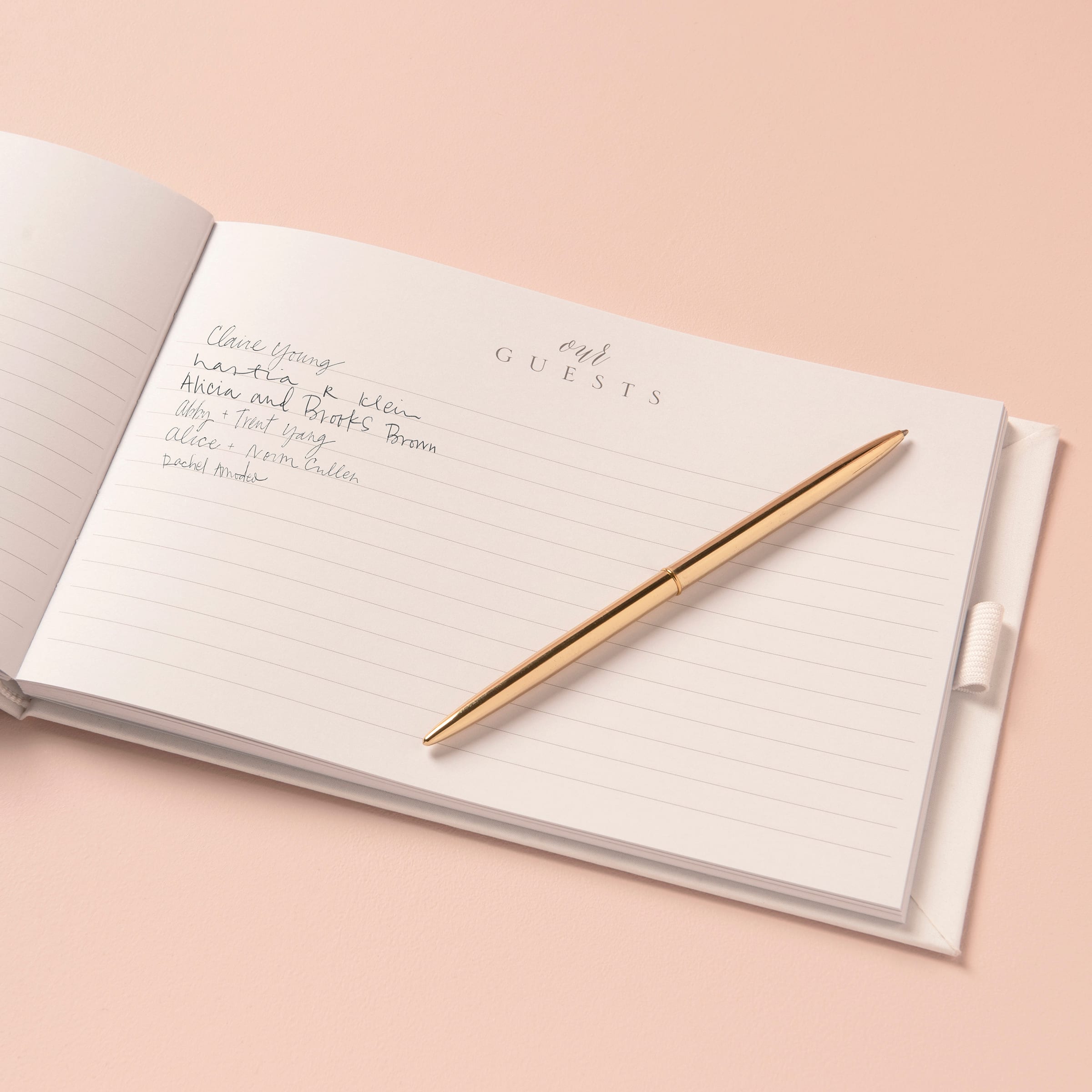 White & Gold Guest Book & Pen Set by Celebrate It™