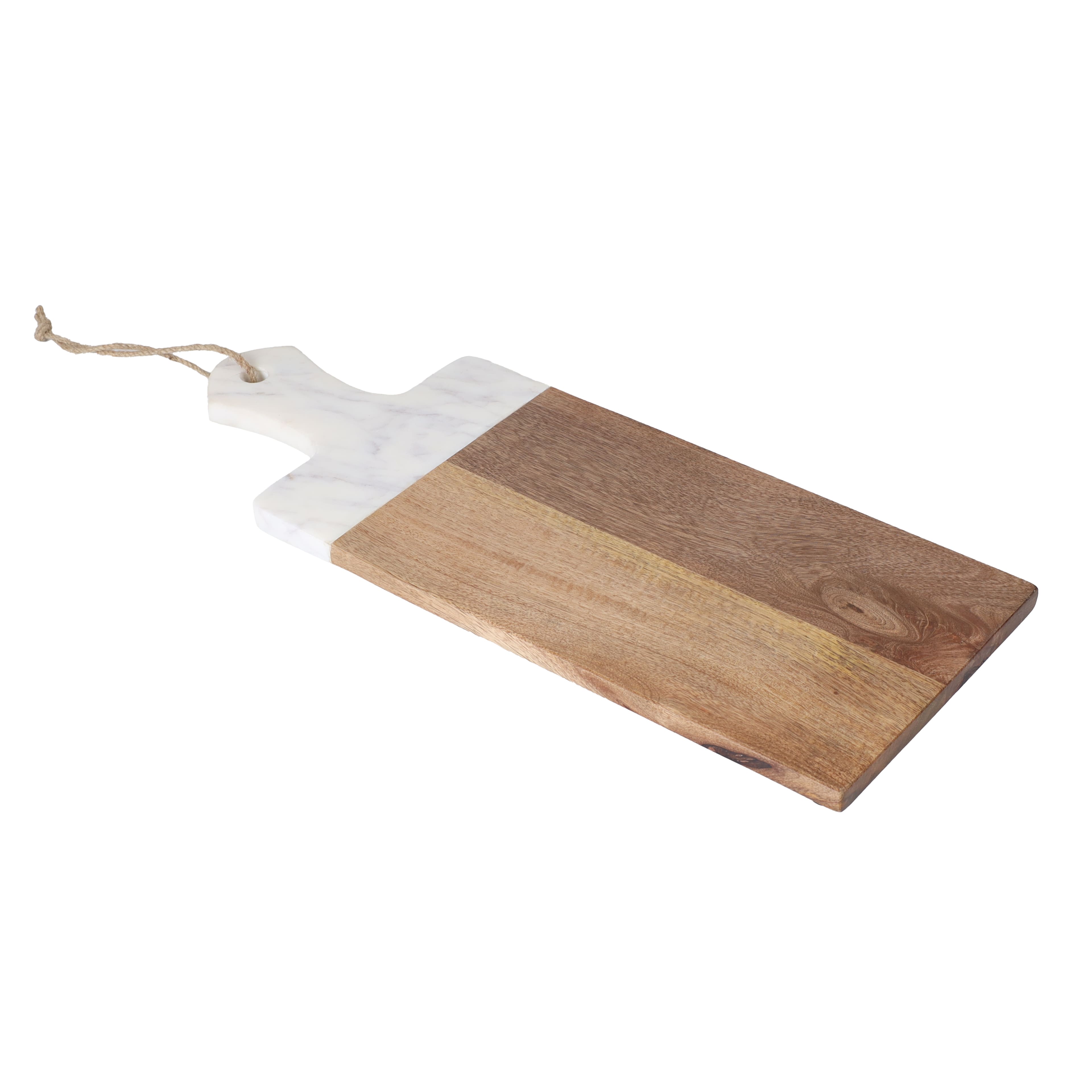 20&#x22; x 8&#x22; Mango Wood &#x26; Marble Tabletop D&#xE9;cor by Ashland&#xAE;