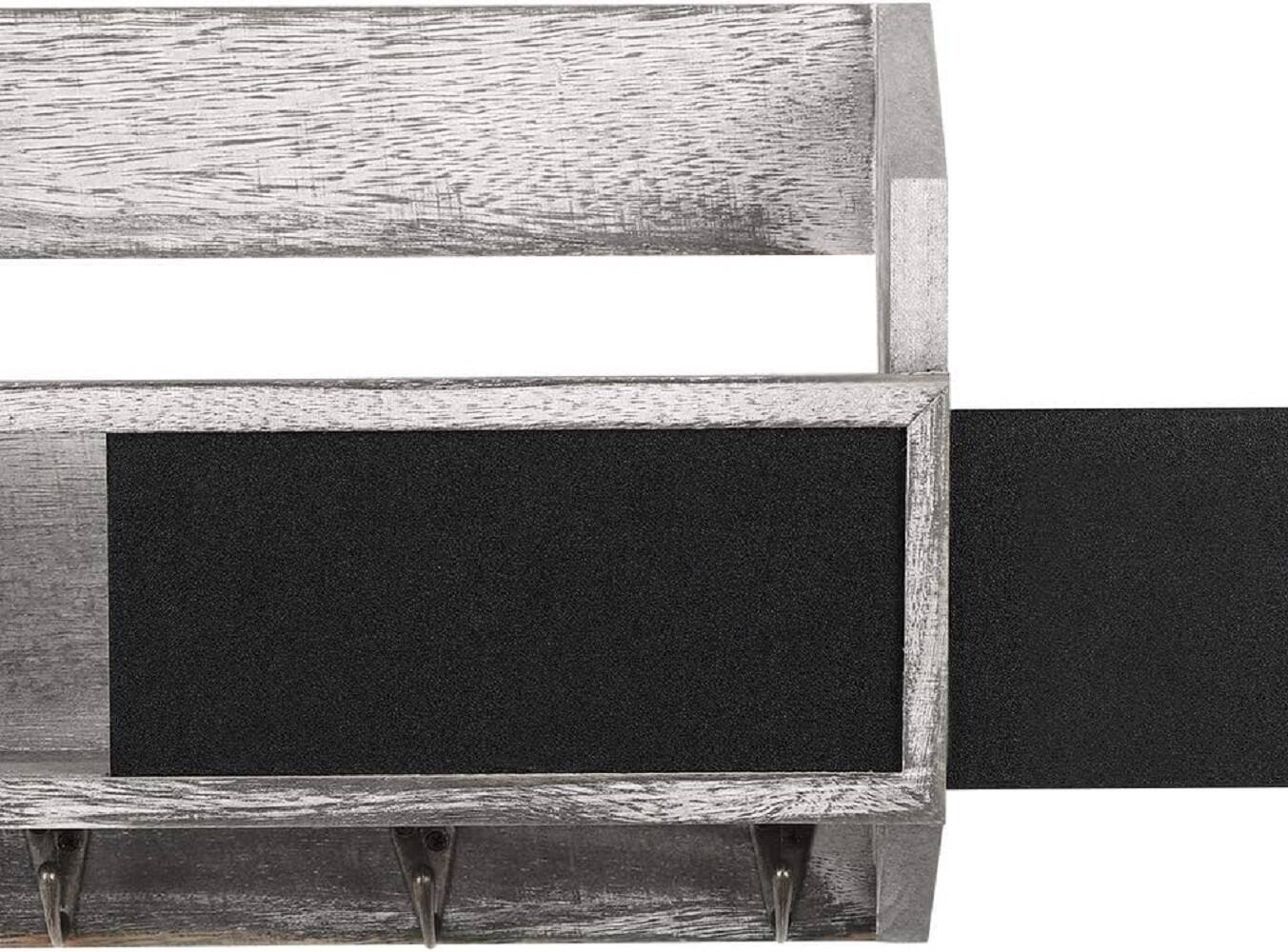 NEX&#x2122; Wall Mount Mail &#x26; Key Holder Organizer with Chalkboard Surface