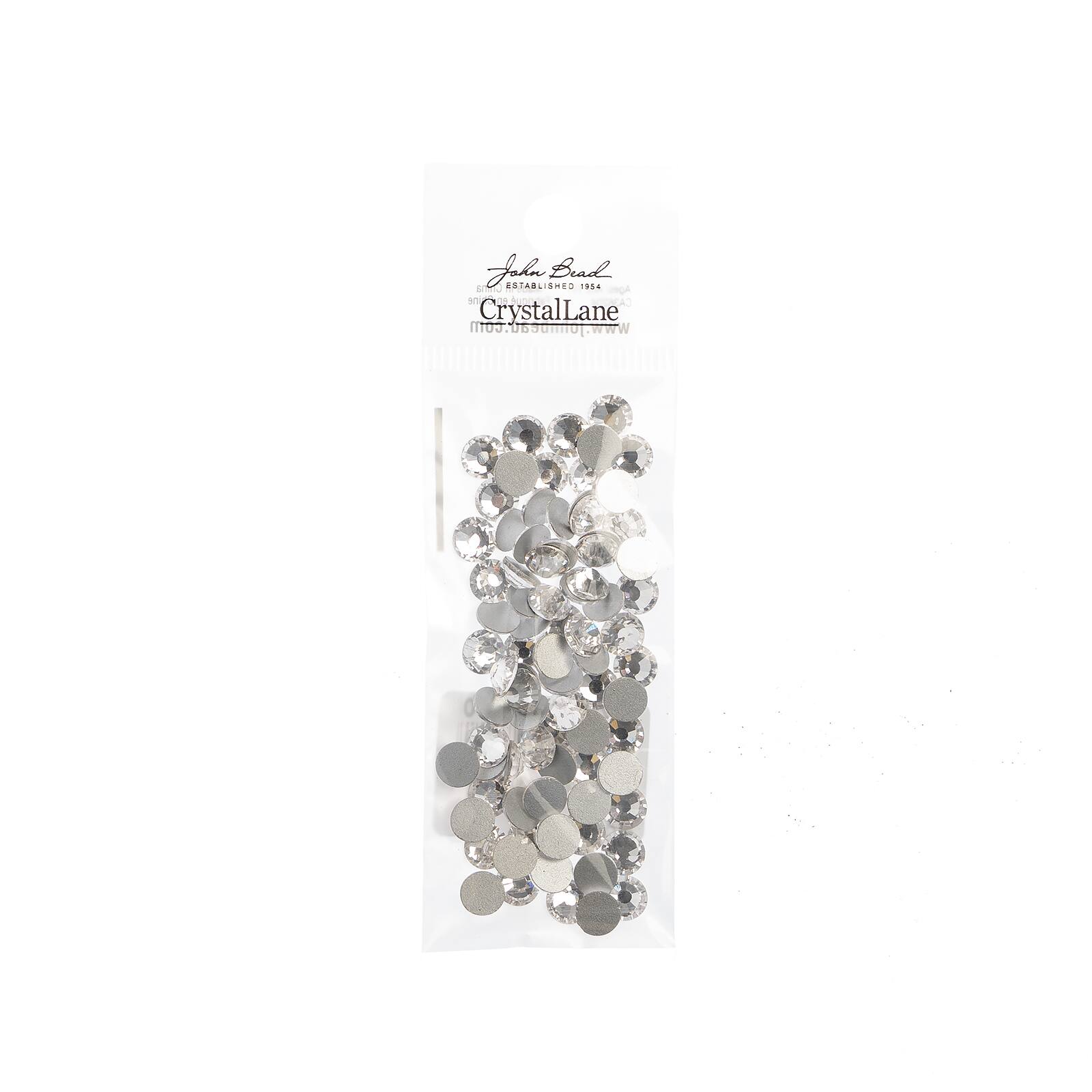 John Bead Crystal Lane SS30 Glass Round Flatback Rhinestones, 72ct.