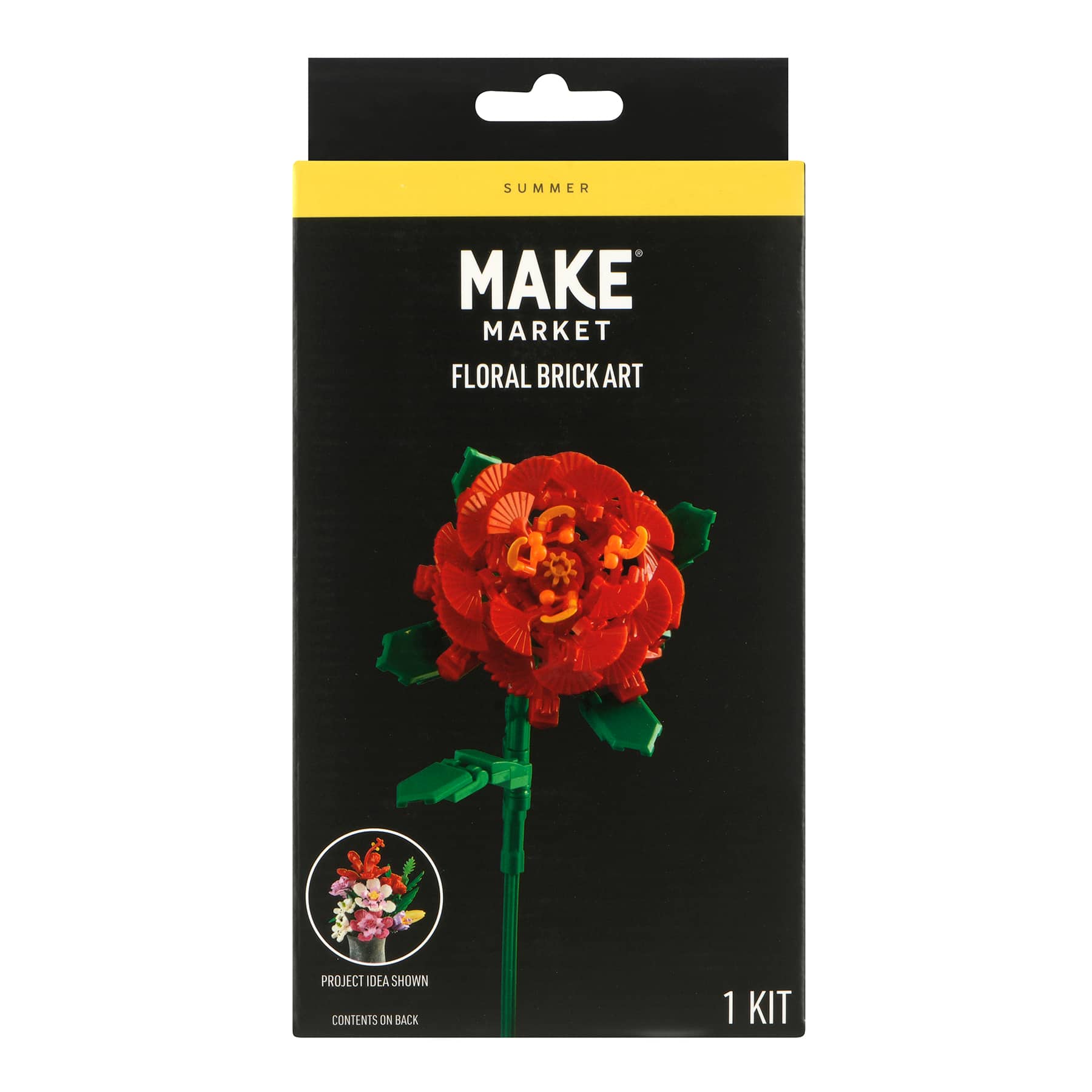 Red Peony Floral Brick Art Kit by Make Market&#xAE;