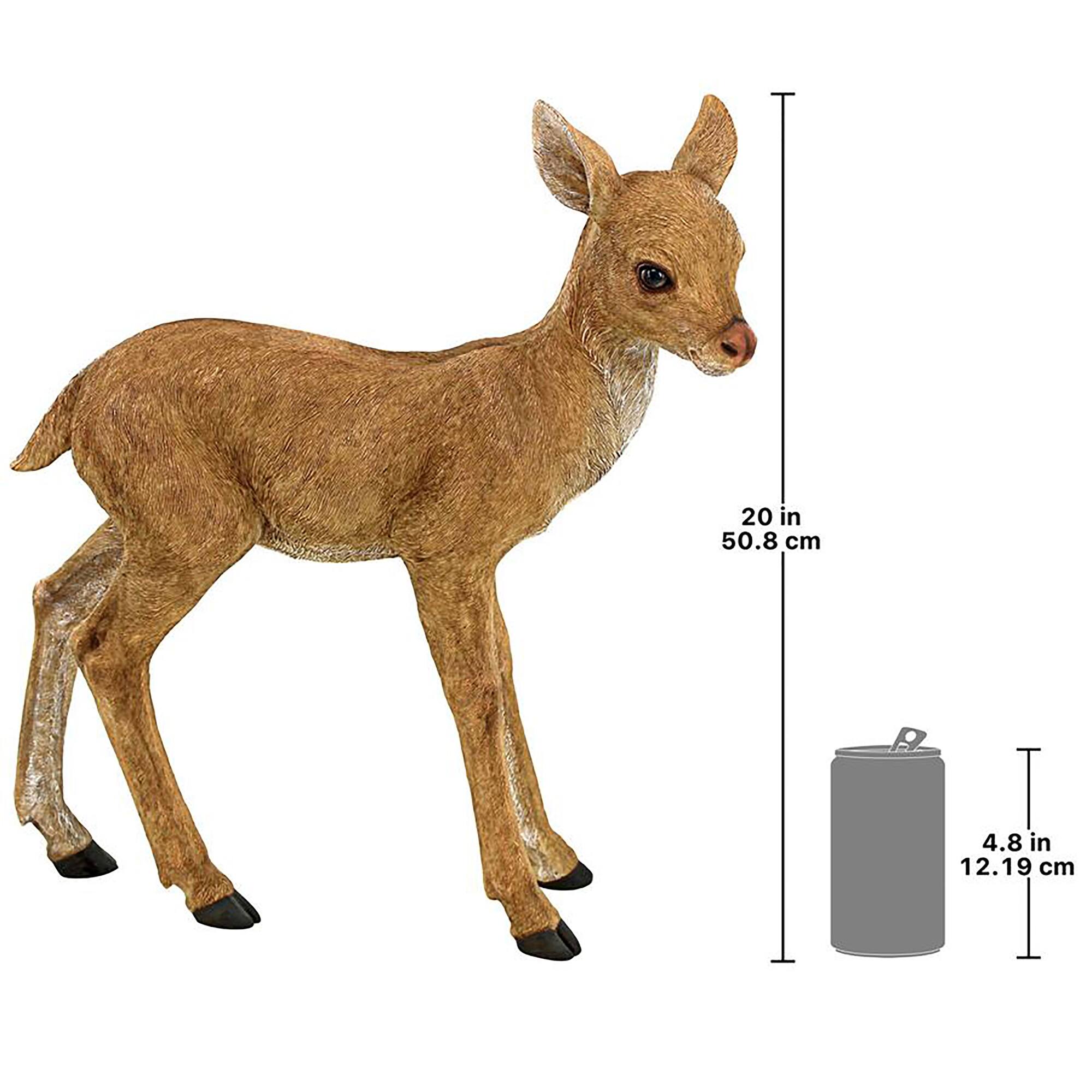 Design Toscano 20&#x22; Foraging Fawn Baby Deer Garden Statue