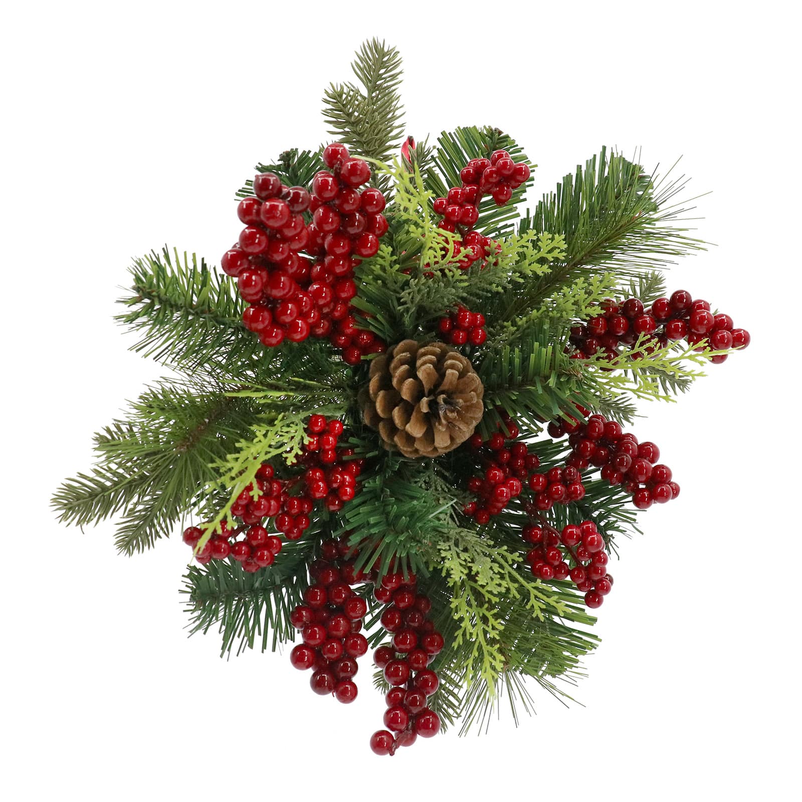 13&#x22; Mini Red Berry &#x26; Pine Wreath by Ashland&#xAE;