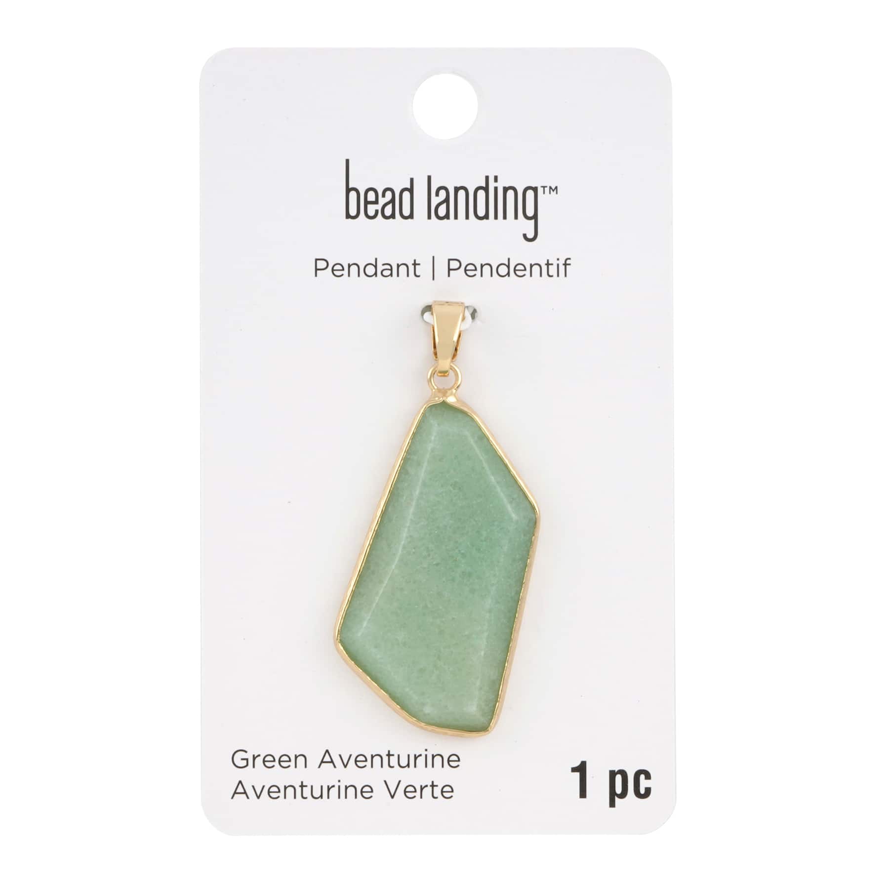 12 Pack: Green Aventurine Irregular Pendant by Bead Landing™