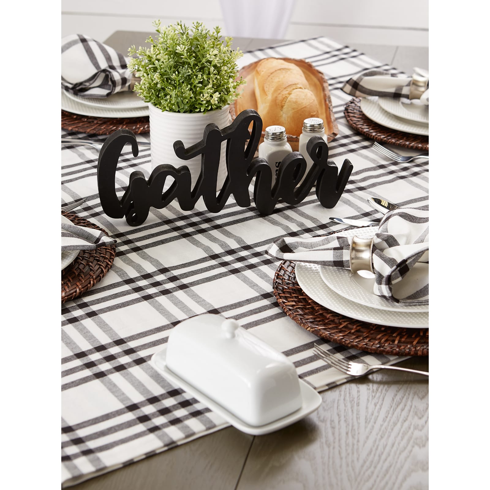 Homestead Plaid Table Topper 40&#x22; x 40&#x22;