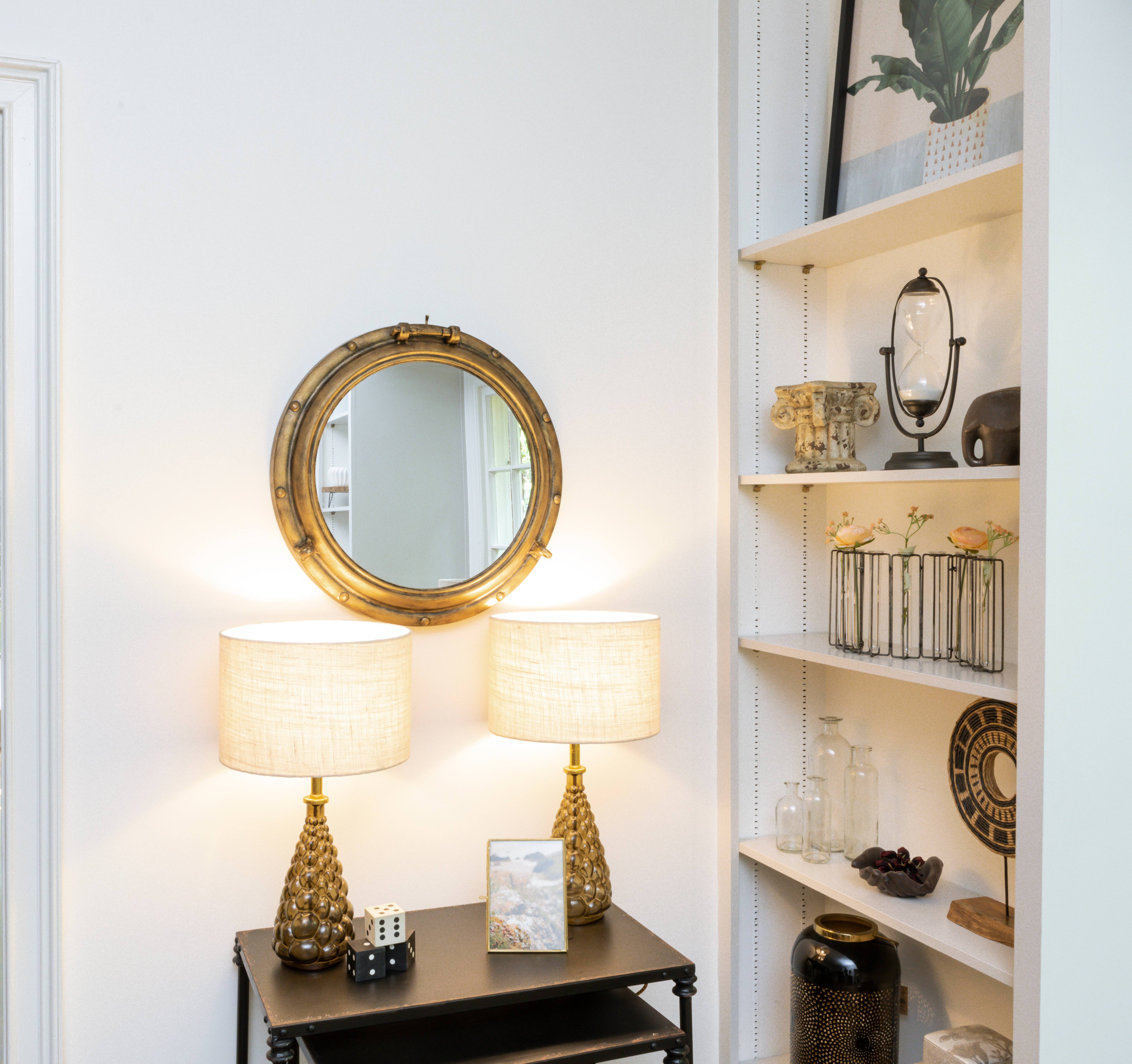 Hello Honey® 22" Round Porthole Framed Wall Mirror