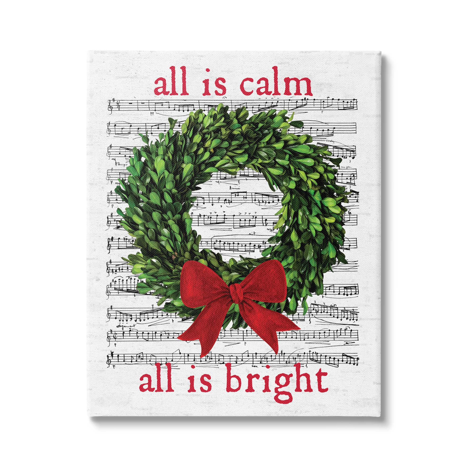 Stupell Industries All Is Calm Christmas Song Canvas Wall Art