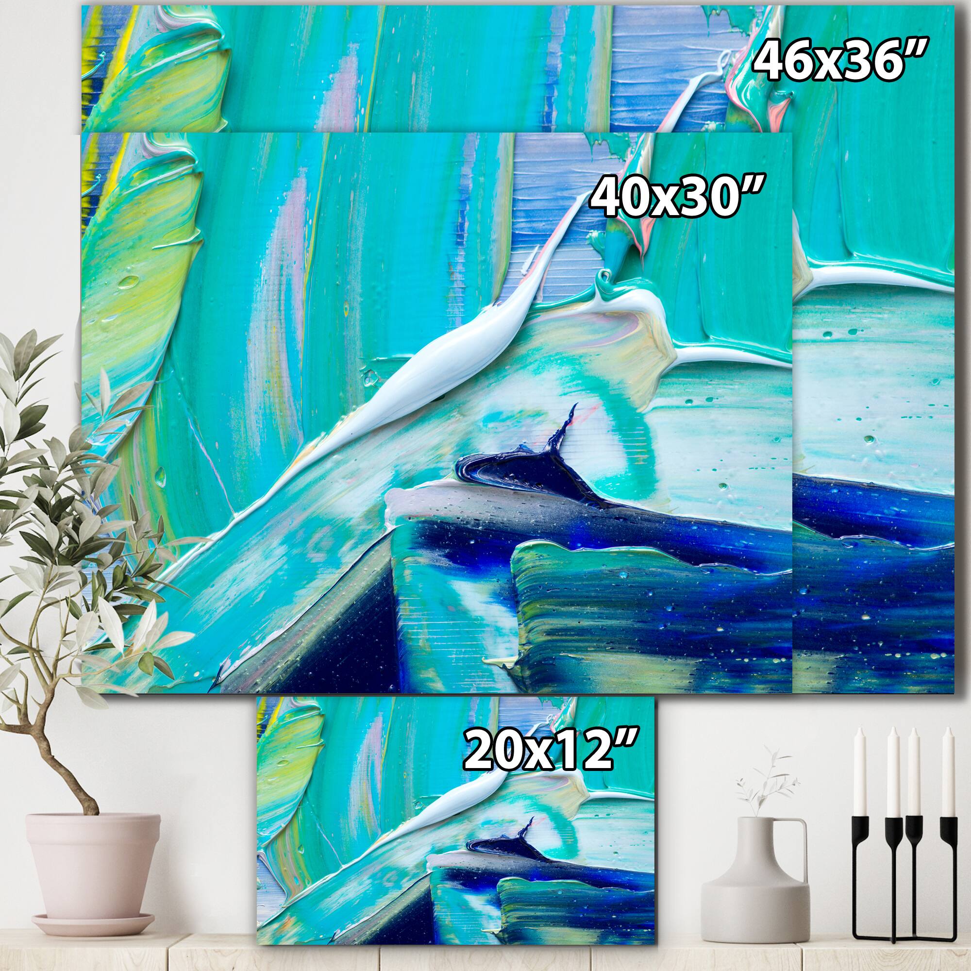 Designart - Oil On Canvas Textured Composition IX