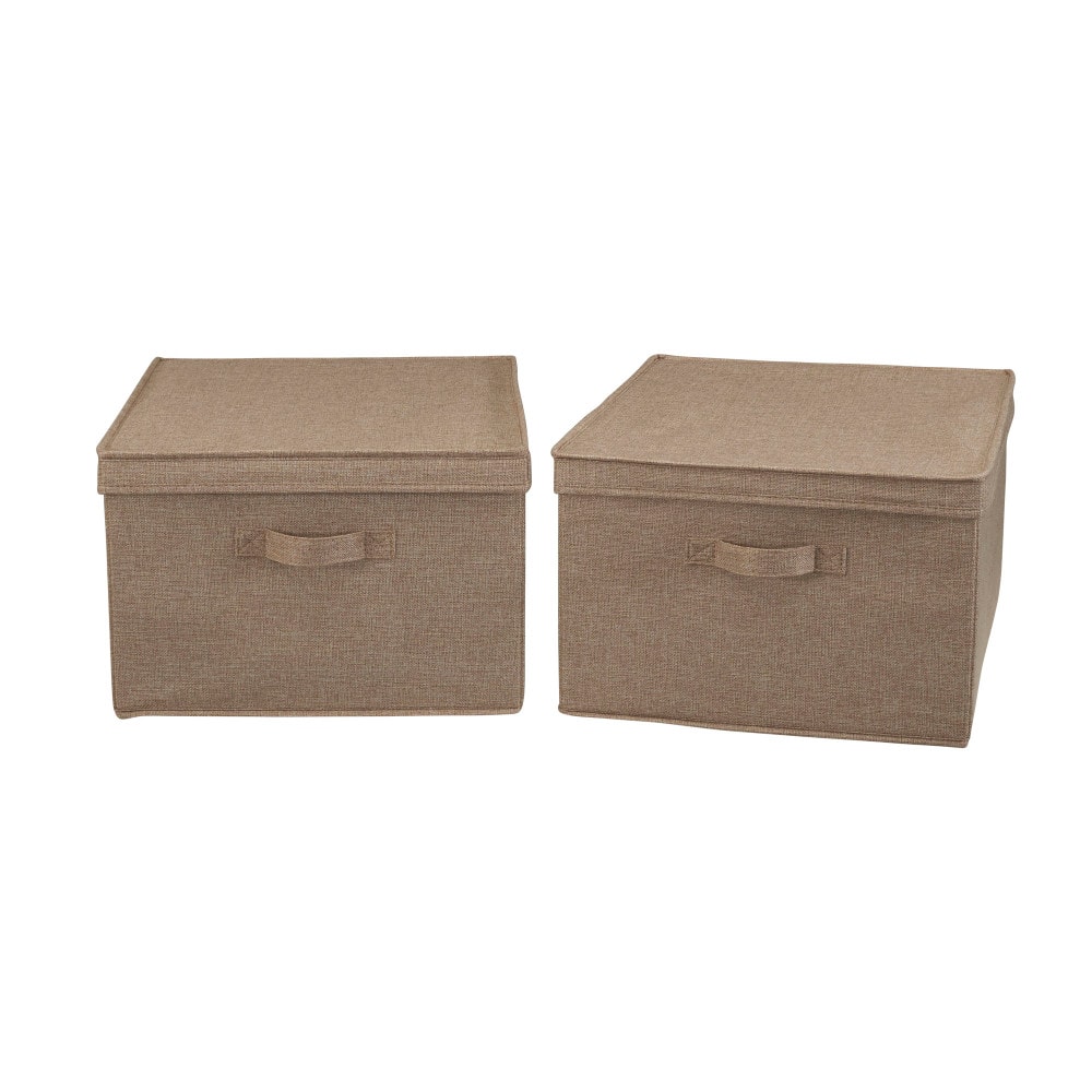 Household Essentials Fabric Storage Bin with Lid, 2ct.