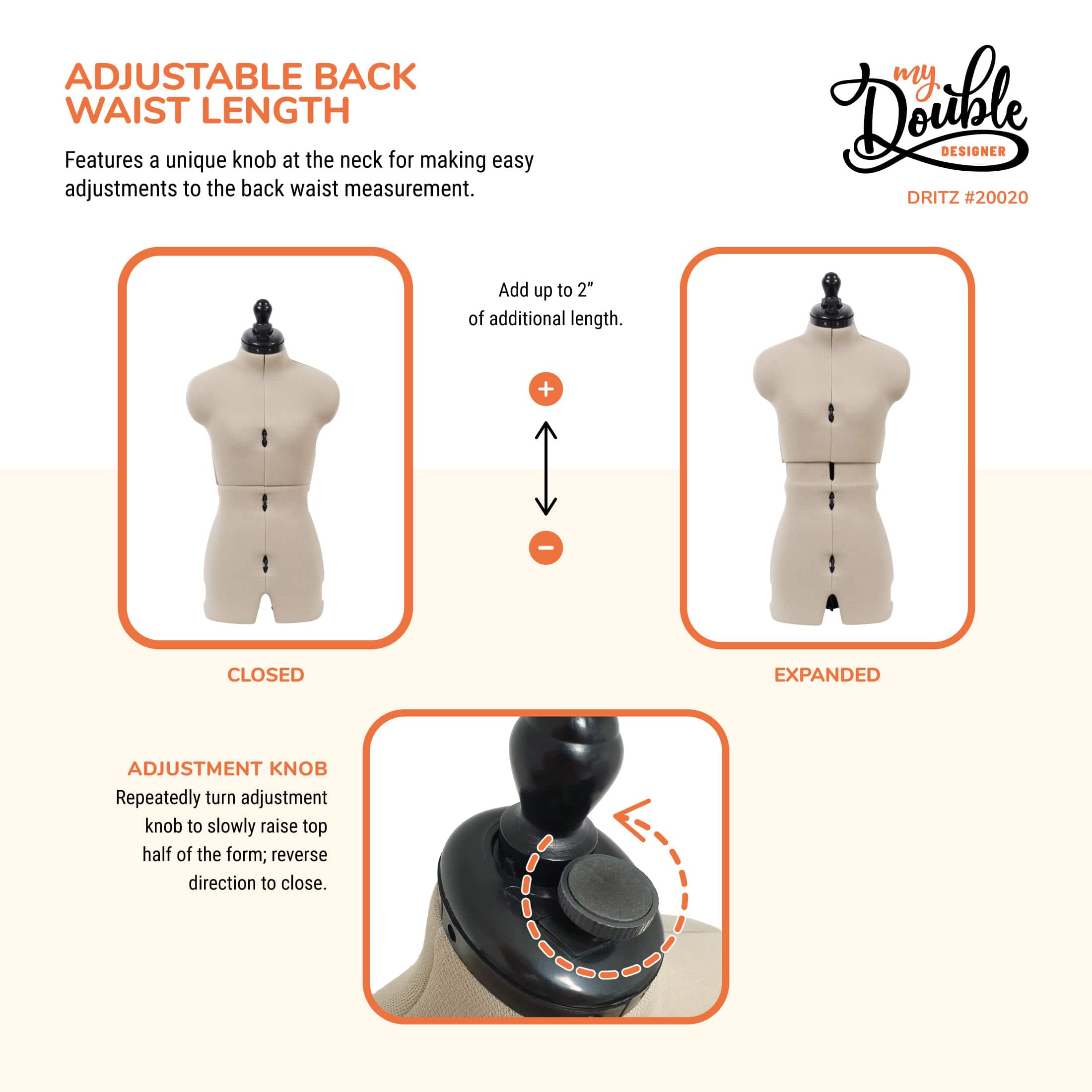 Dritz® My Double Designer Petite Dress Form with Adjustable Tri-Pod Stand