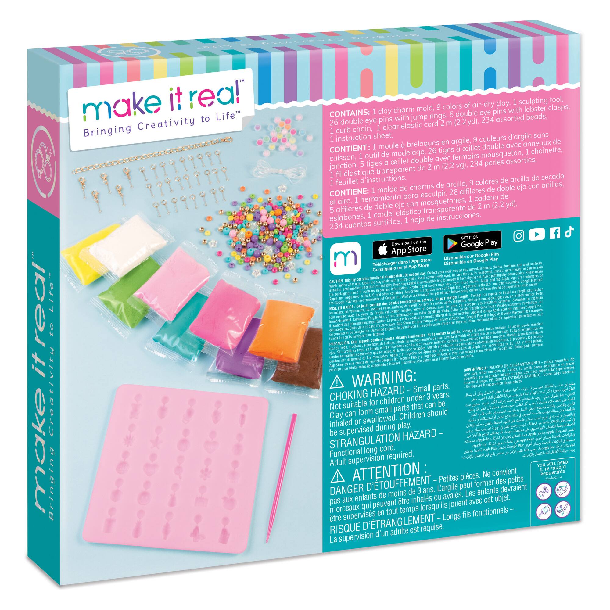 Make It Real&#x2122; Clay Charm DIY Jewelry Kit