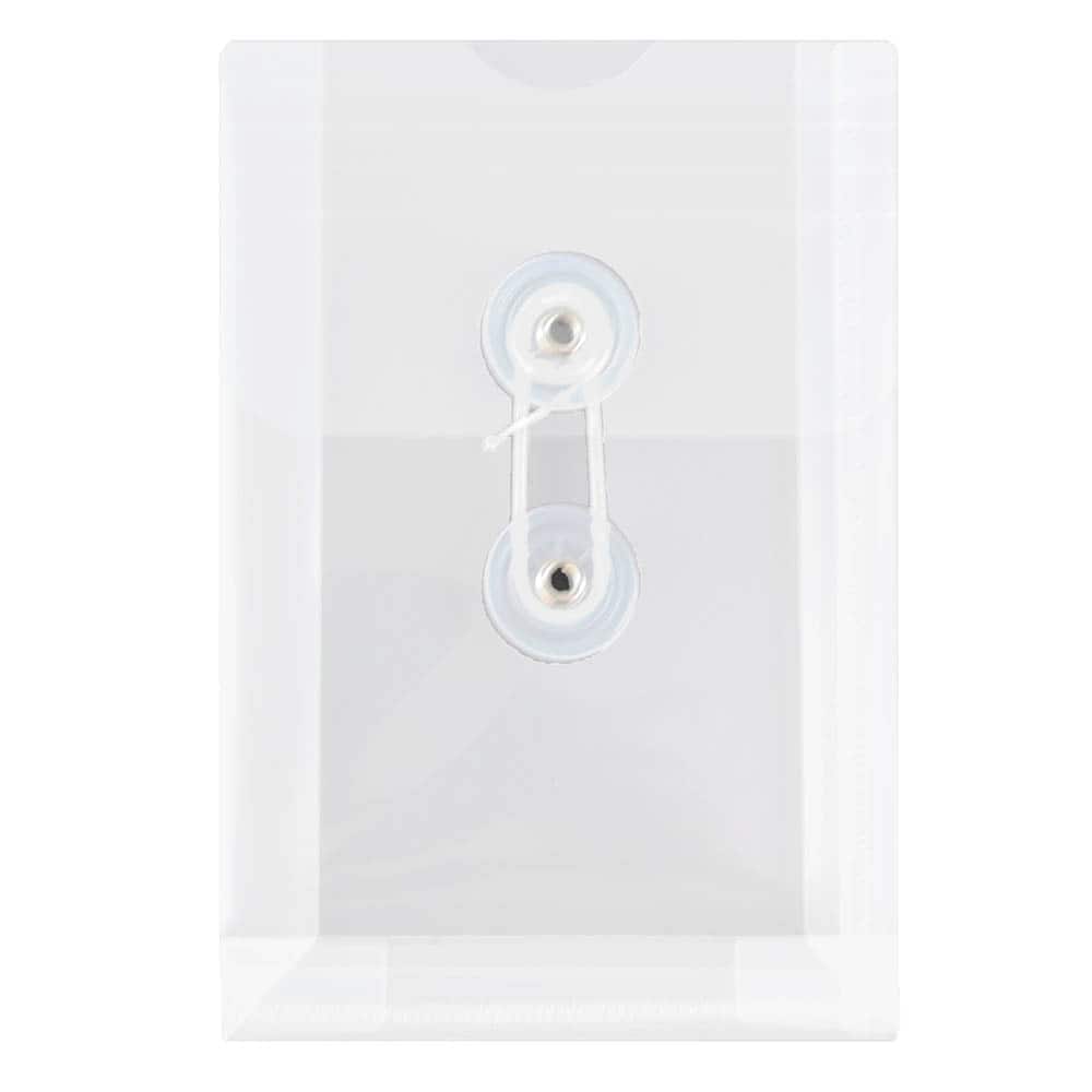 JAM Paper 4.25" x 6.25" Plastic Button & String Tie Closure Envelopes, 12ct.