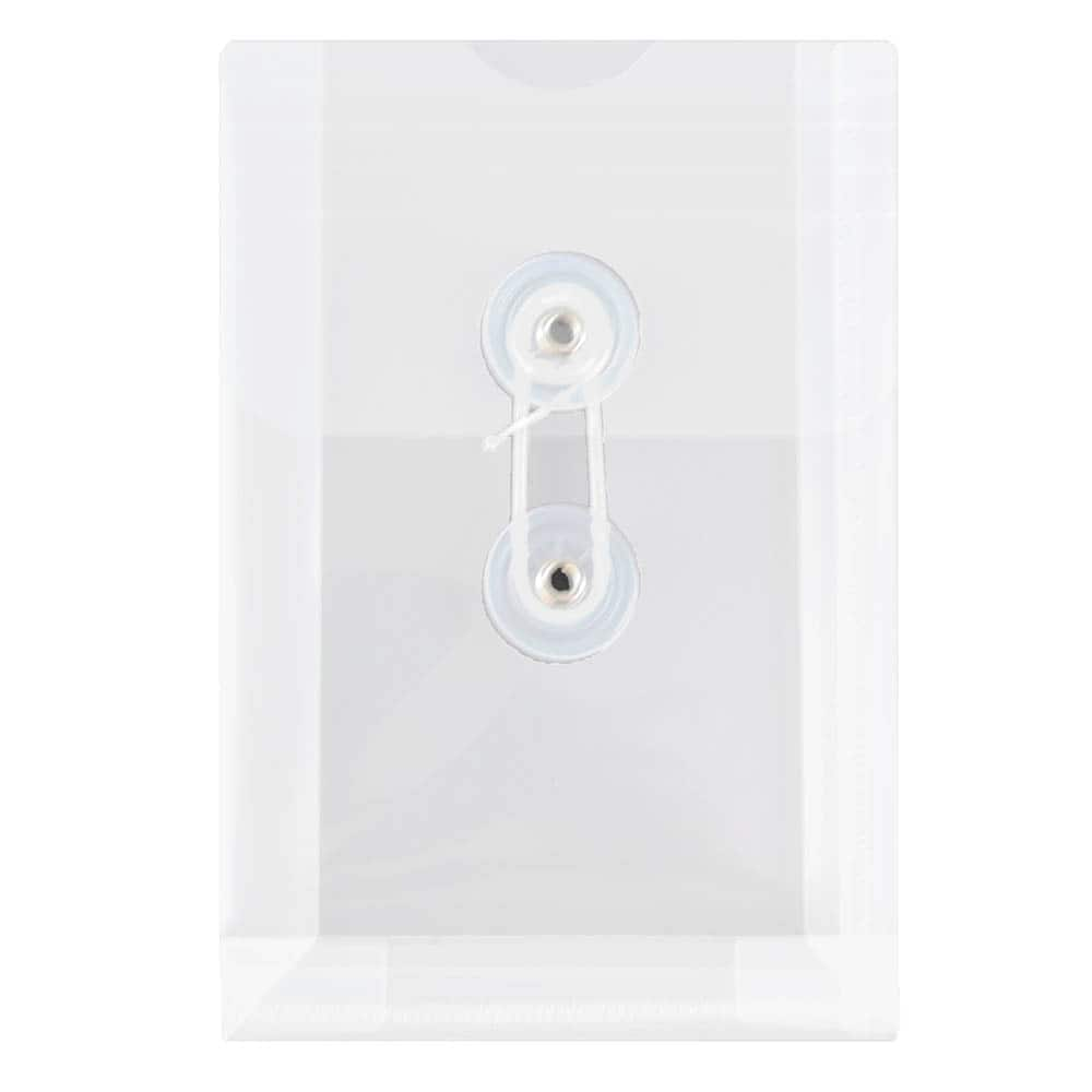 JAM Paper 4.25&#x22; x 6.25&#x22; Plastic Button &#x26; String Tie Closure Envelopes, 12ct.