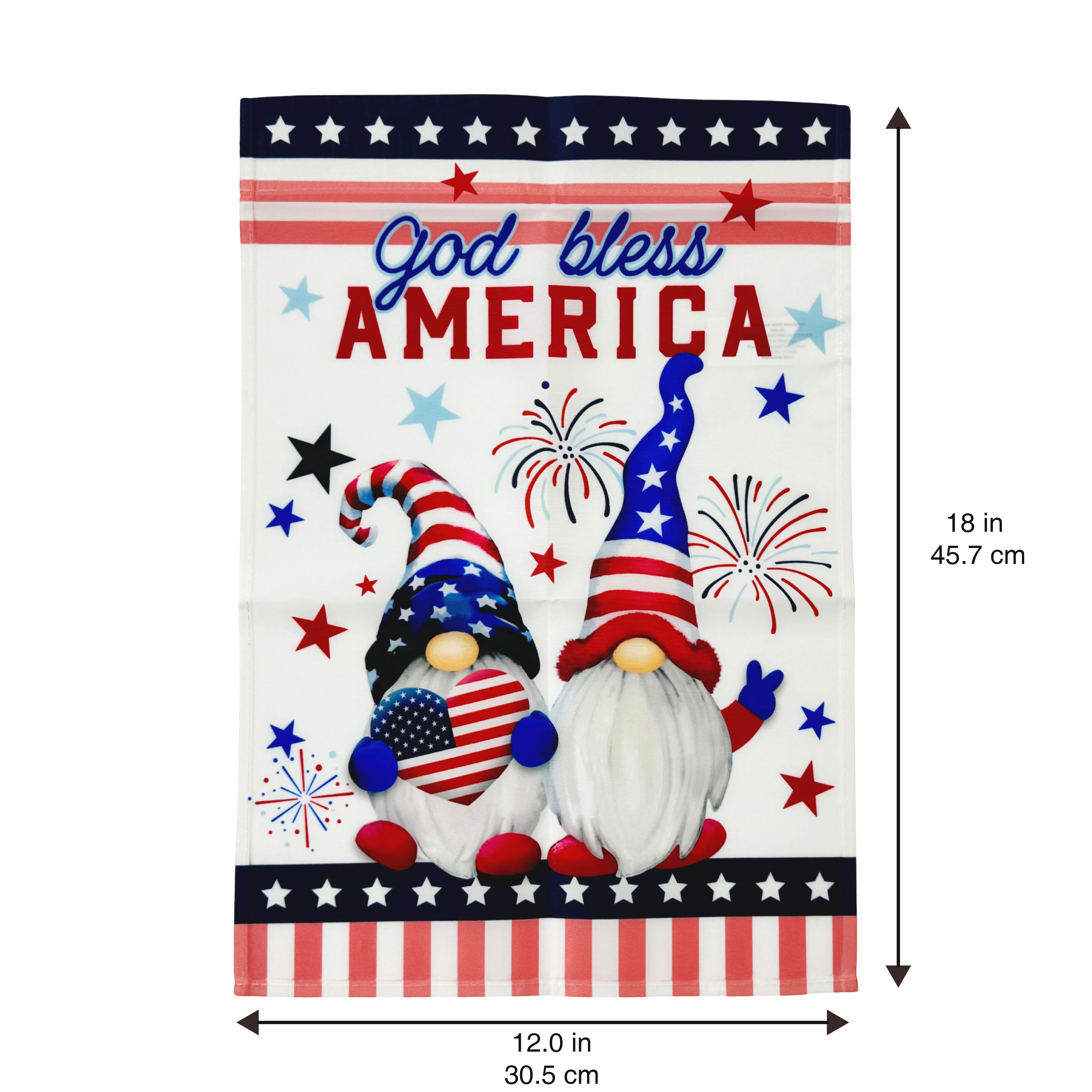 18&#x22; God Bless America Gnomes Garden Flag by Celebrate It&#x2122;