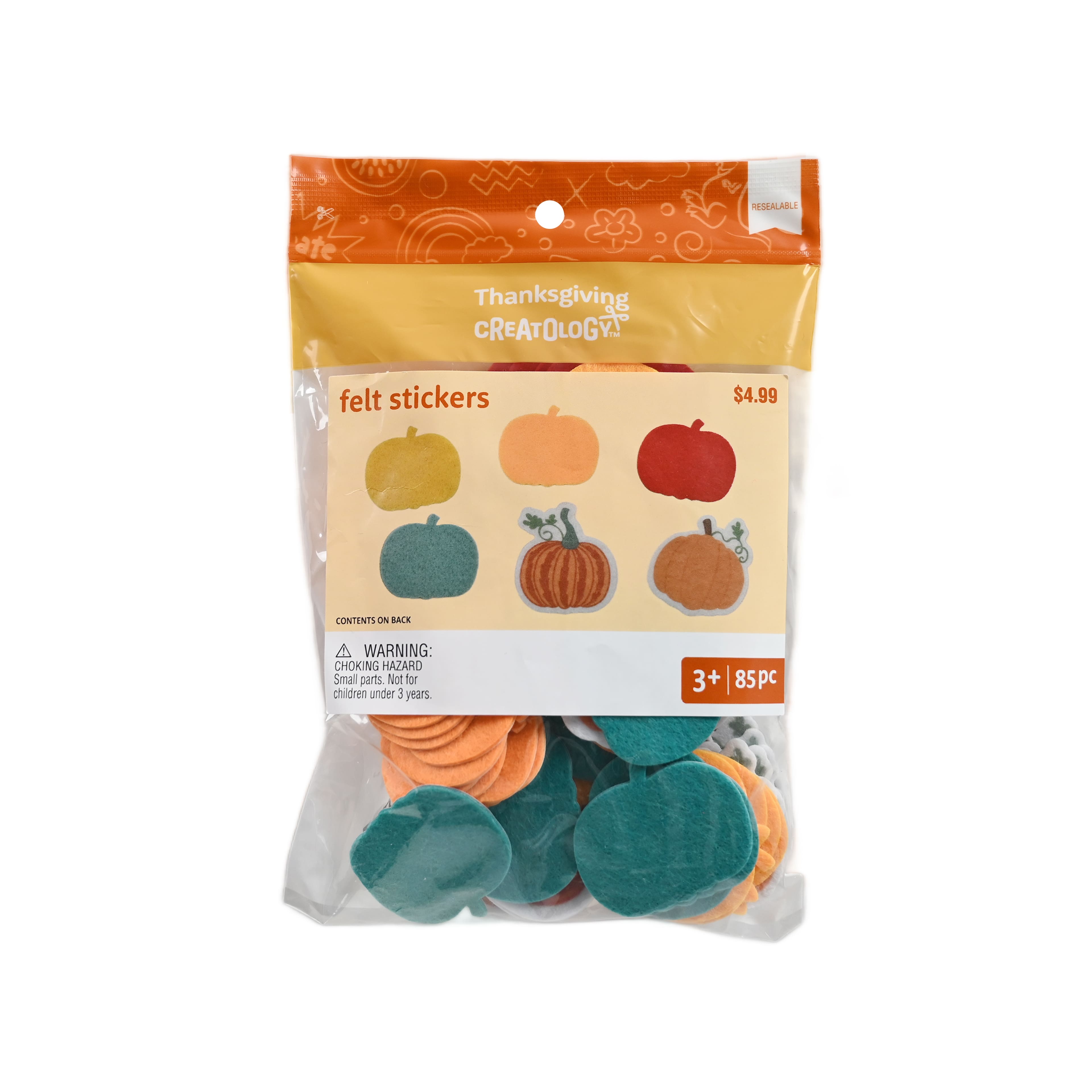 Pumpkin Felt Stickers, 85ct. by Creatology&#x2122;