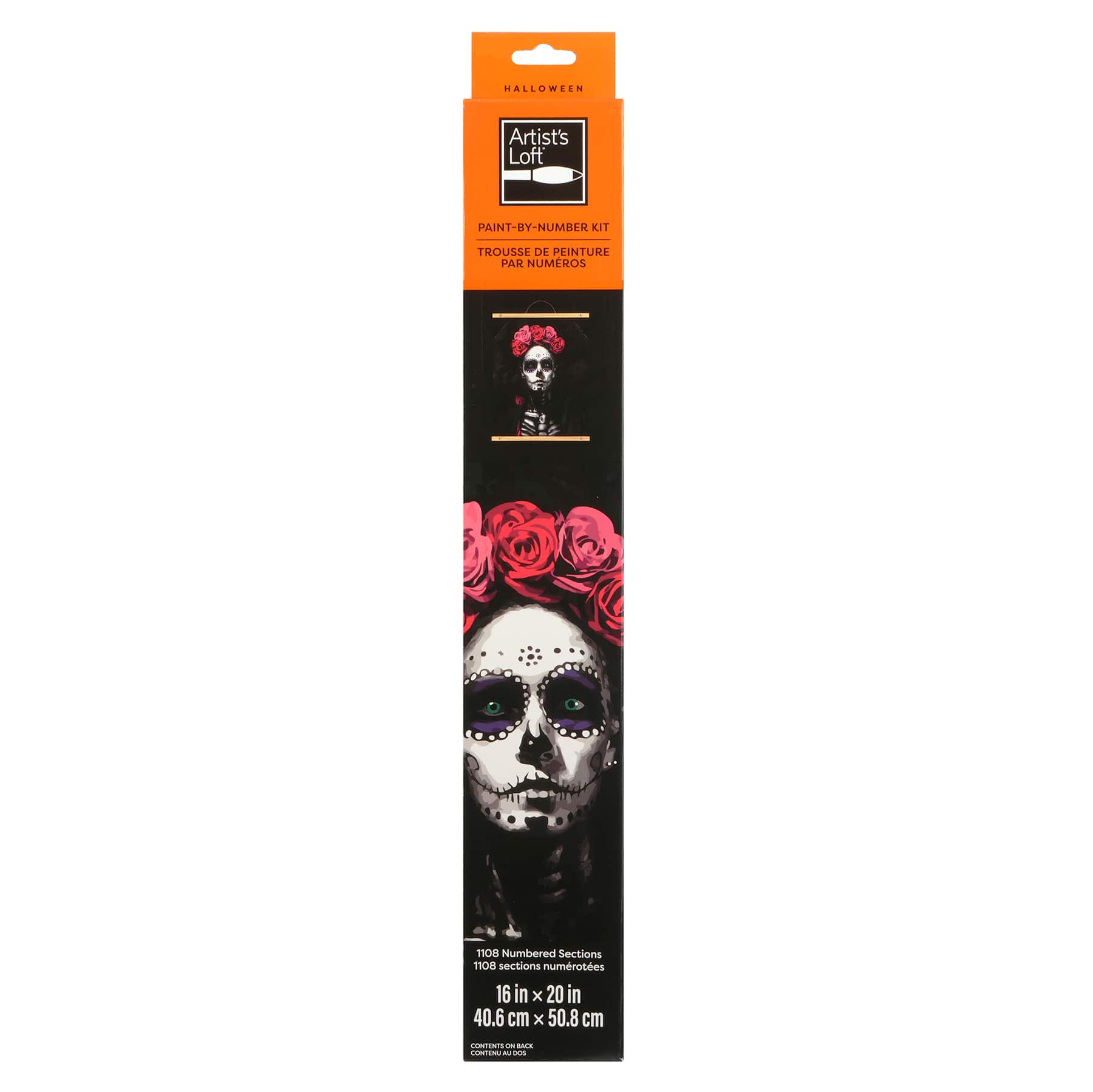 16&#x22; x 20&#x22; Day of the Dead Paint-by-Number Kit with Wood Display Hanger by Artist&#x27;s Loft&#xAE;