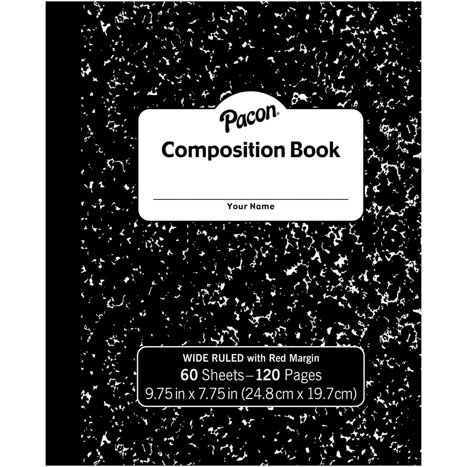 Pacon&#xAE; Black Marble Composition Book, 12ct.