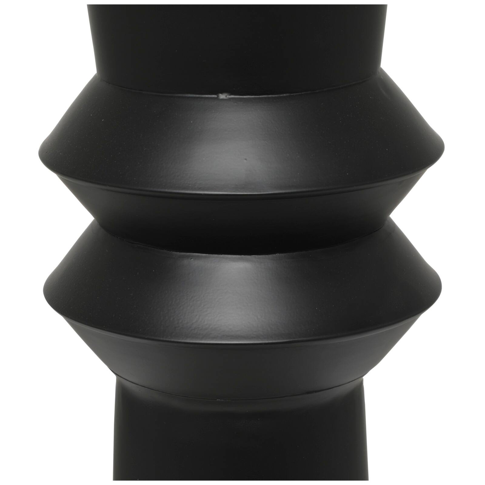 Novogratz 38&#x22; Black Metal Tall Art Deco Fluted Floor Vase