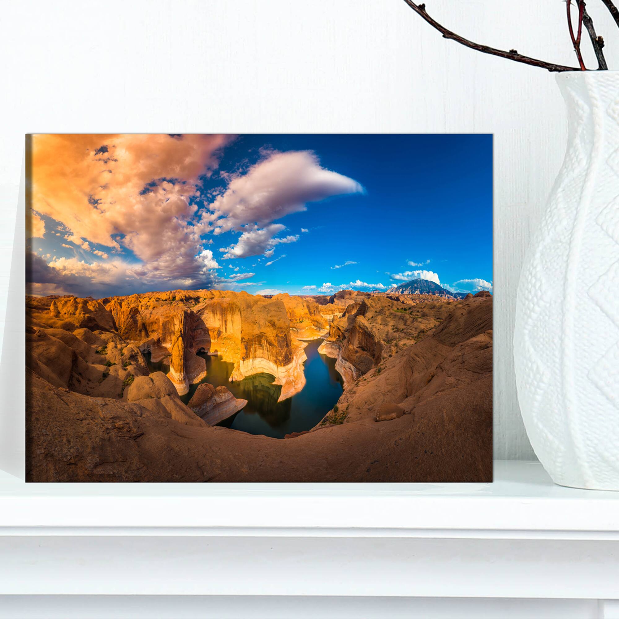 Designart - Reflection Canyon Lake Powell - Landscape Canvas Art Print