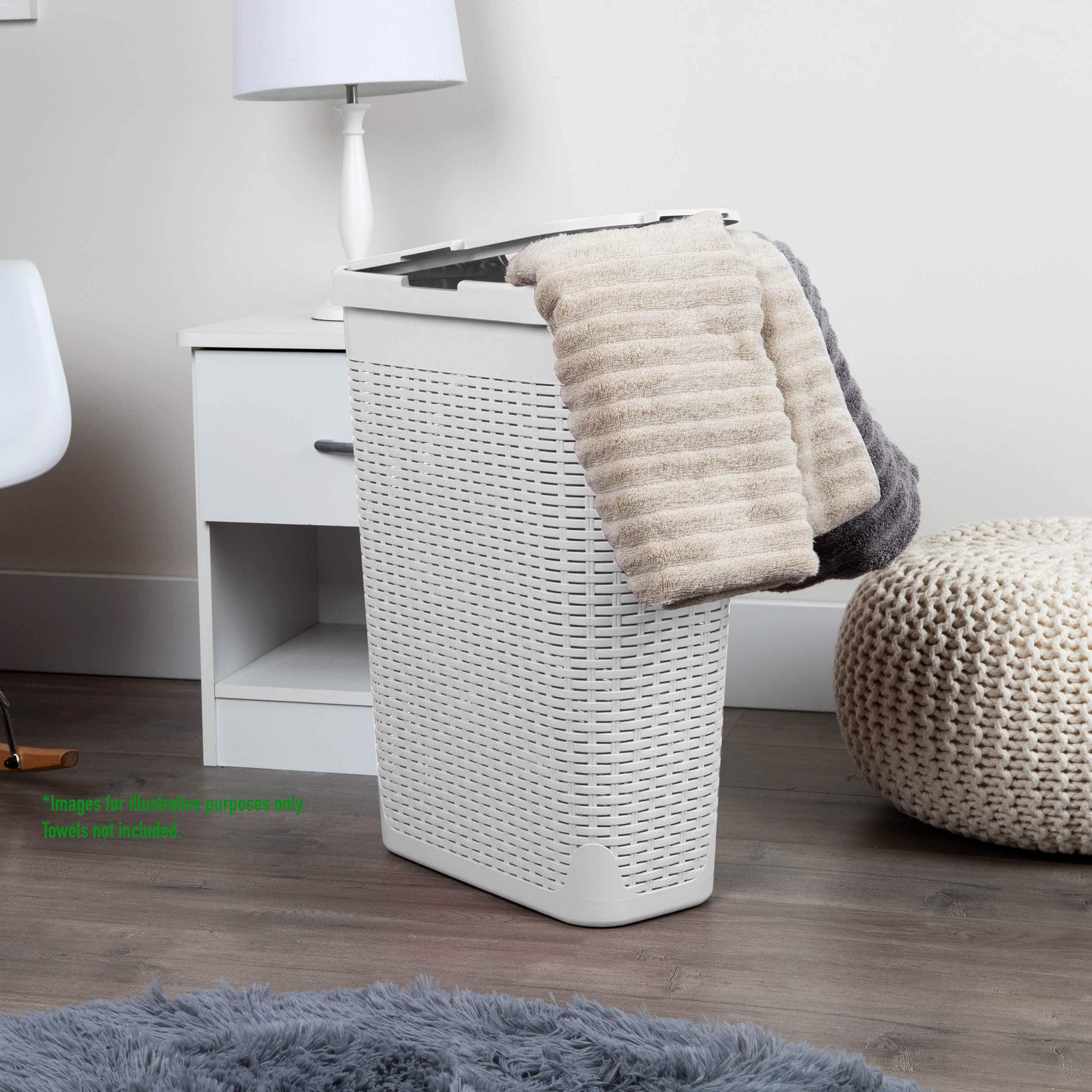 Mind Reader 23.5'' Slim Laundry Hamper with Cutout Handles