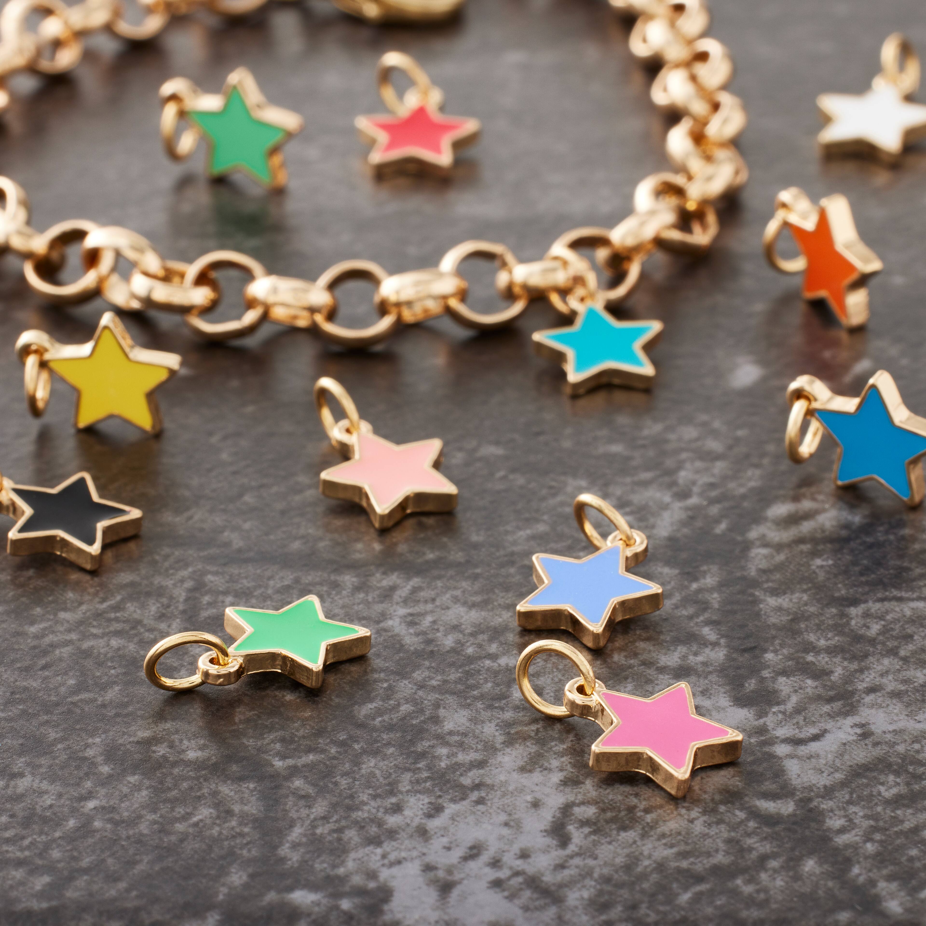 12 Pack: Enamel Stars Charm Mix by Bead Landing™