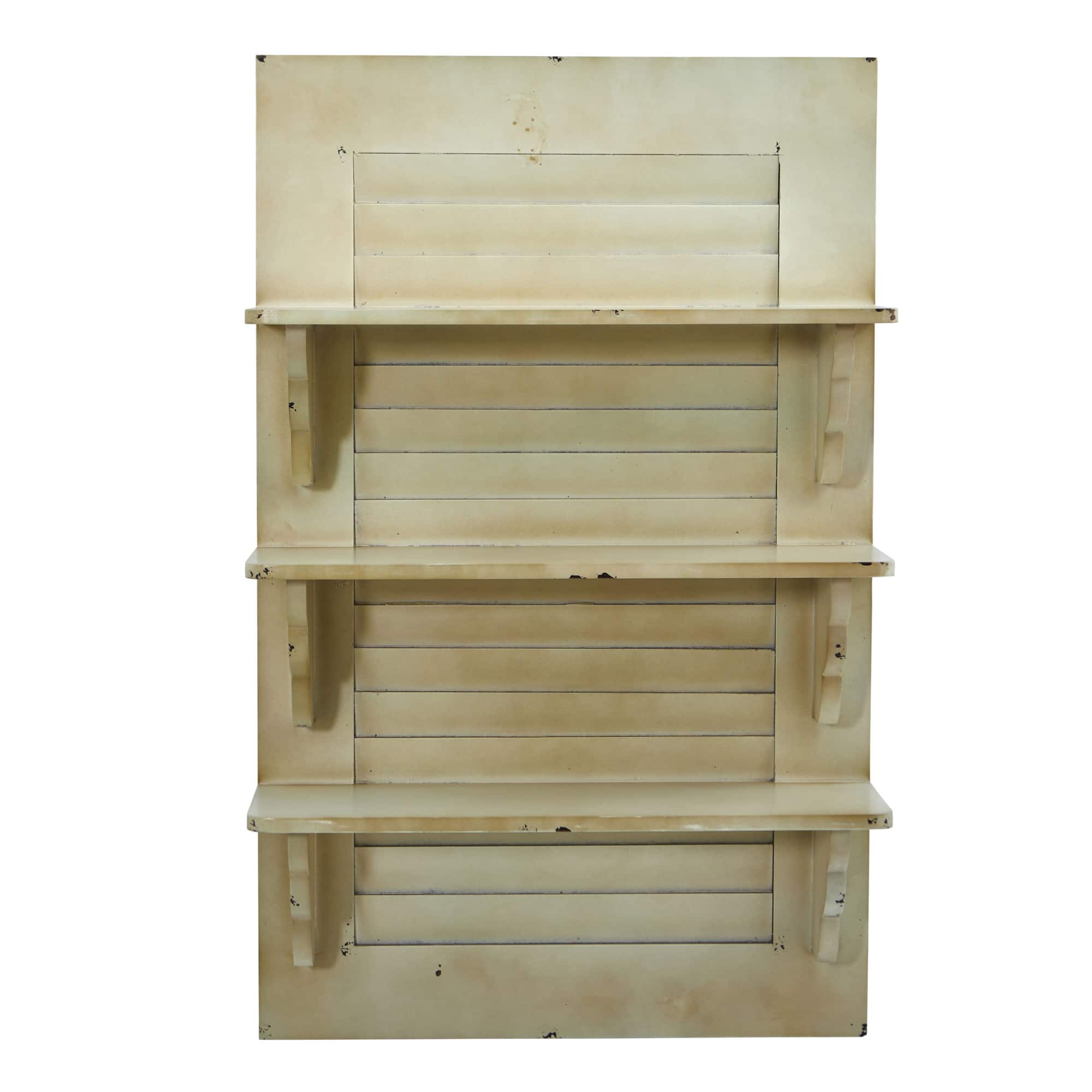 31.75&#x22; Vintage Window Shutter Shelving Wall Decor