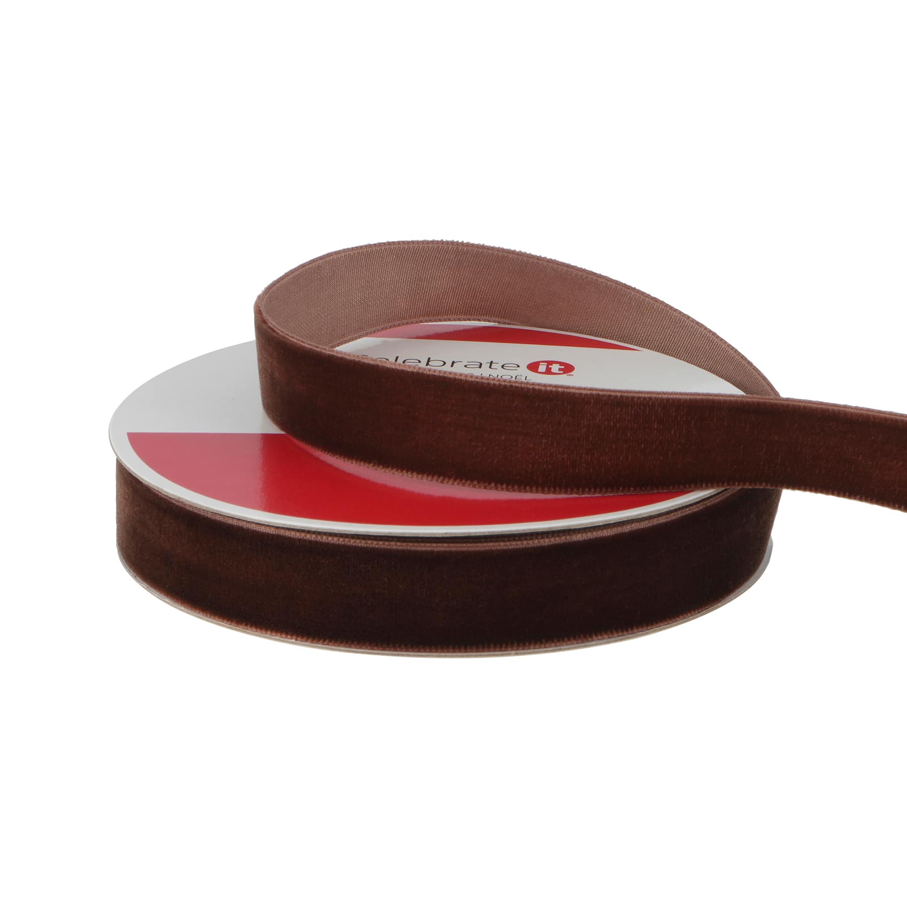 5/8&#x22; x 15ft. Brown Velvet Ribbon by Celebrate It&#xAE;