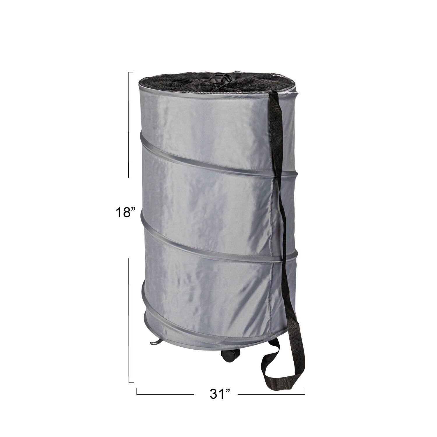 Household Essentials Rolling Pop Up Laundry Hamper