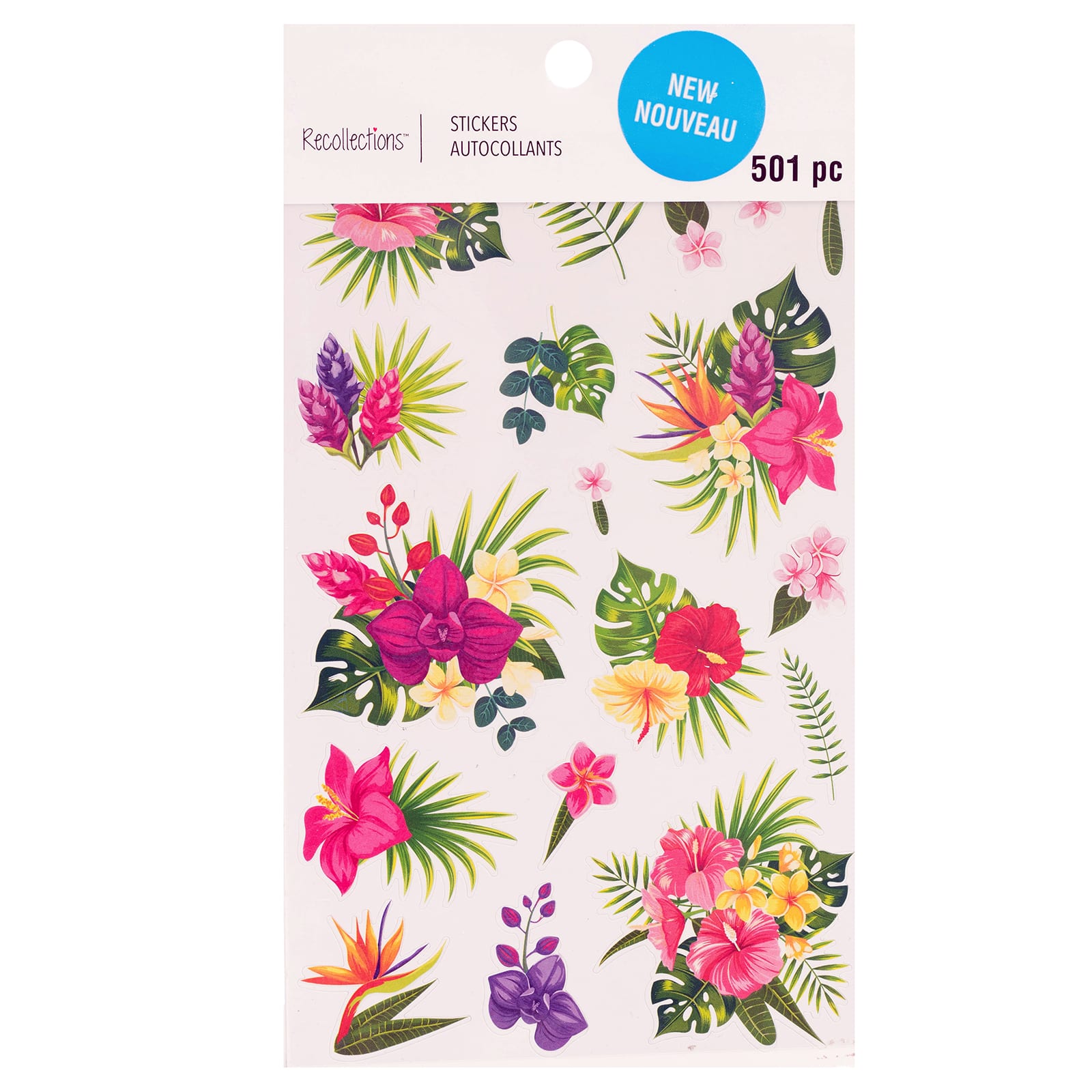 Tropical floral Stickers for Cricut Print and Cut