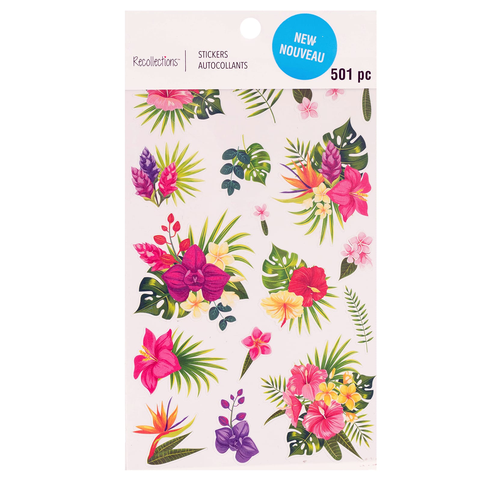12 Pack: Tropical Flower Stickers by Recollections™
