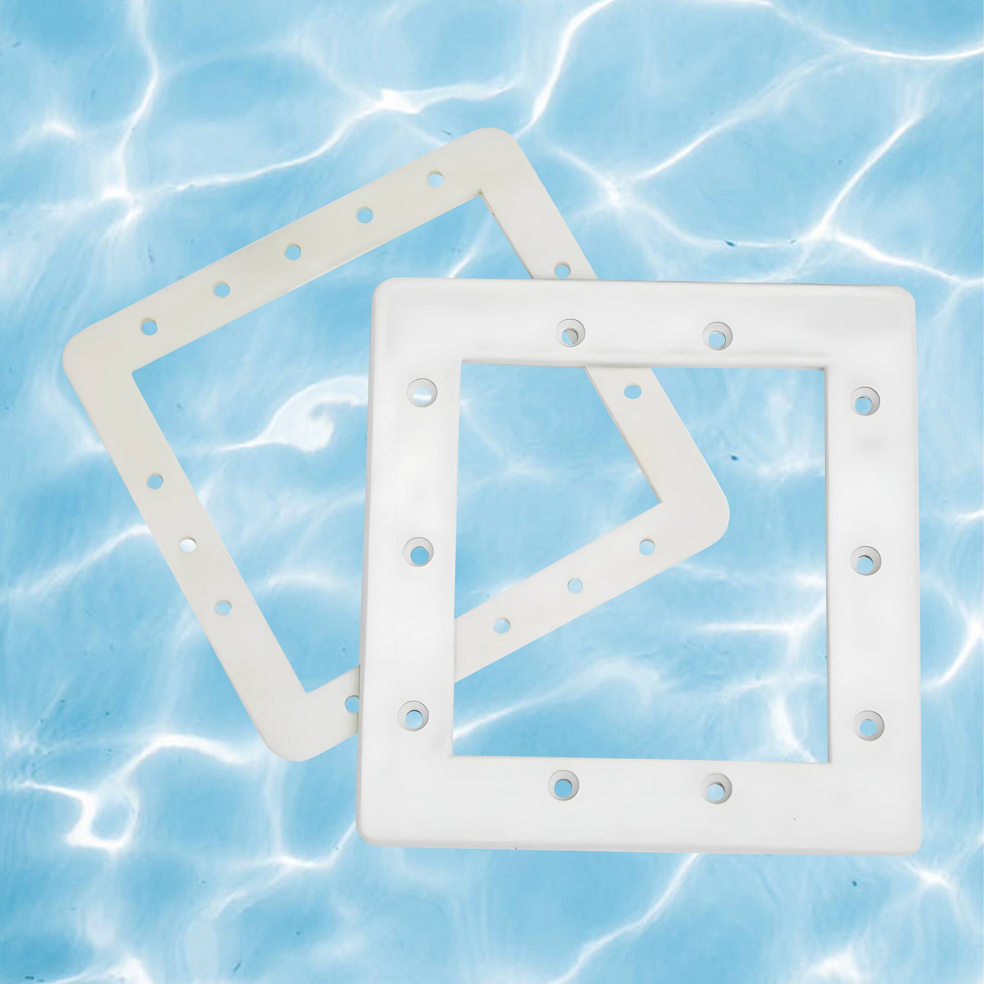 Swim Central 8.25" White Hydrotools Swimming Pool Skimmer Face Plate & Butterfly Gasket