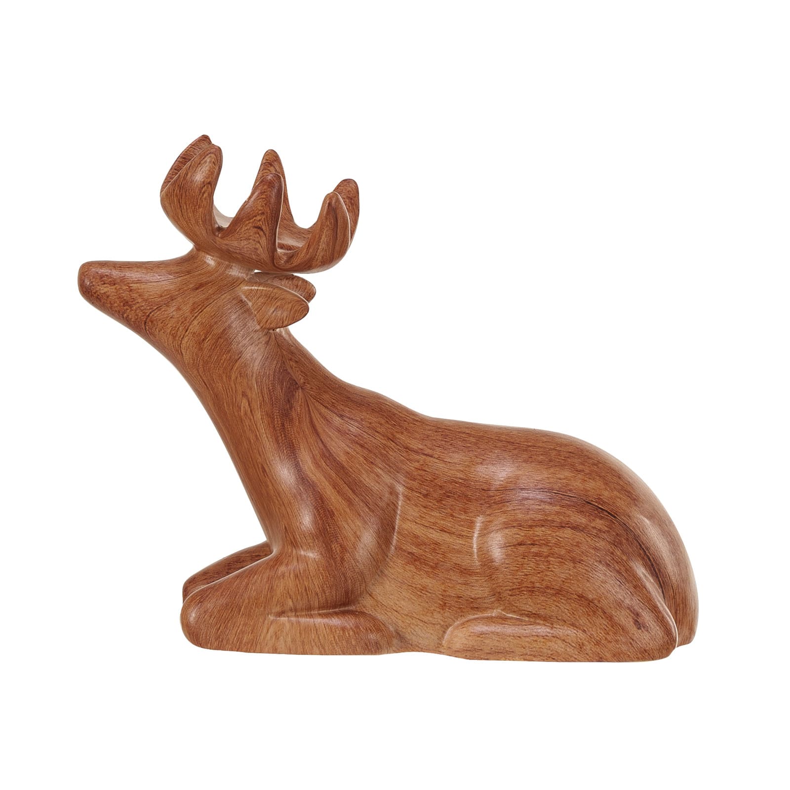 Hello Honey® 7.25" Brown Woodgrain Lying Deer Stoneware Décor