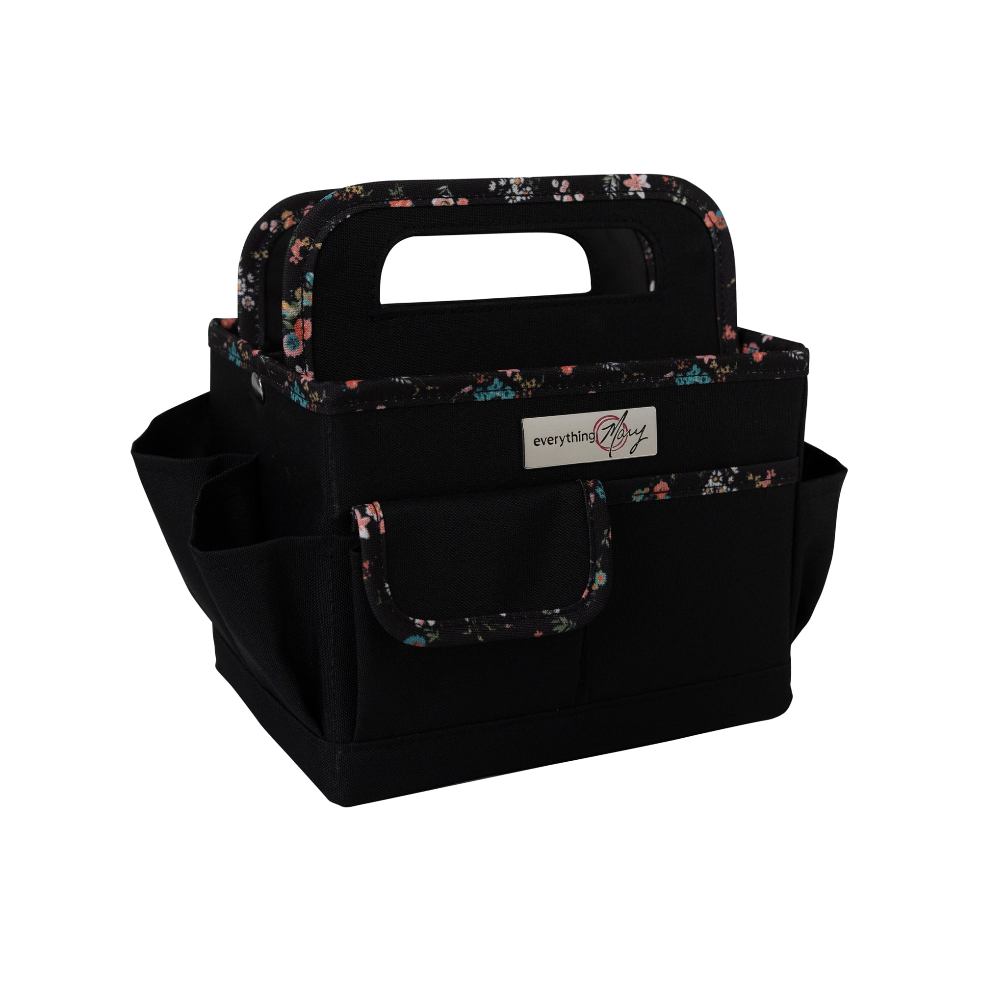 Everything Mary Black &#x26; Floral Collapsible Craft Caddy