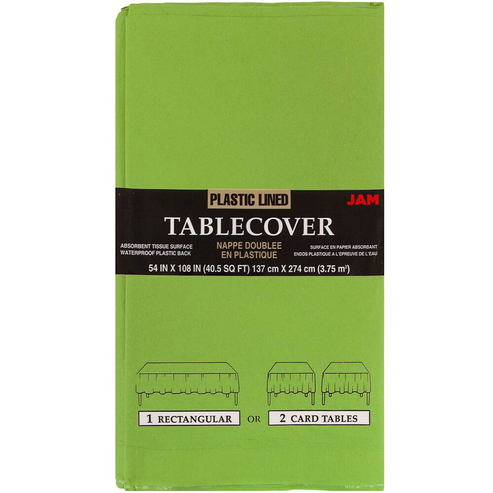 JAM Paper 108" Rectangular Plastic Lined Paper Table Cover