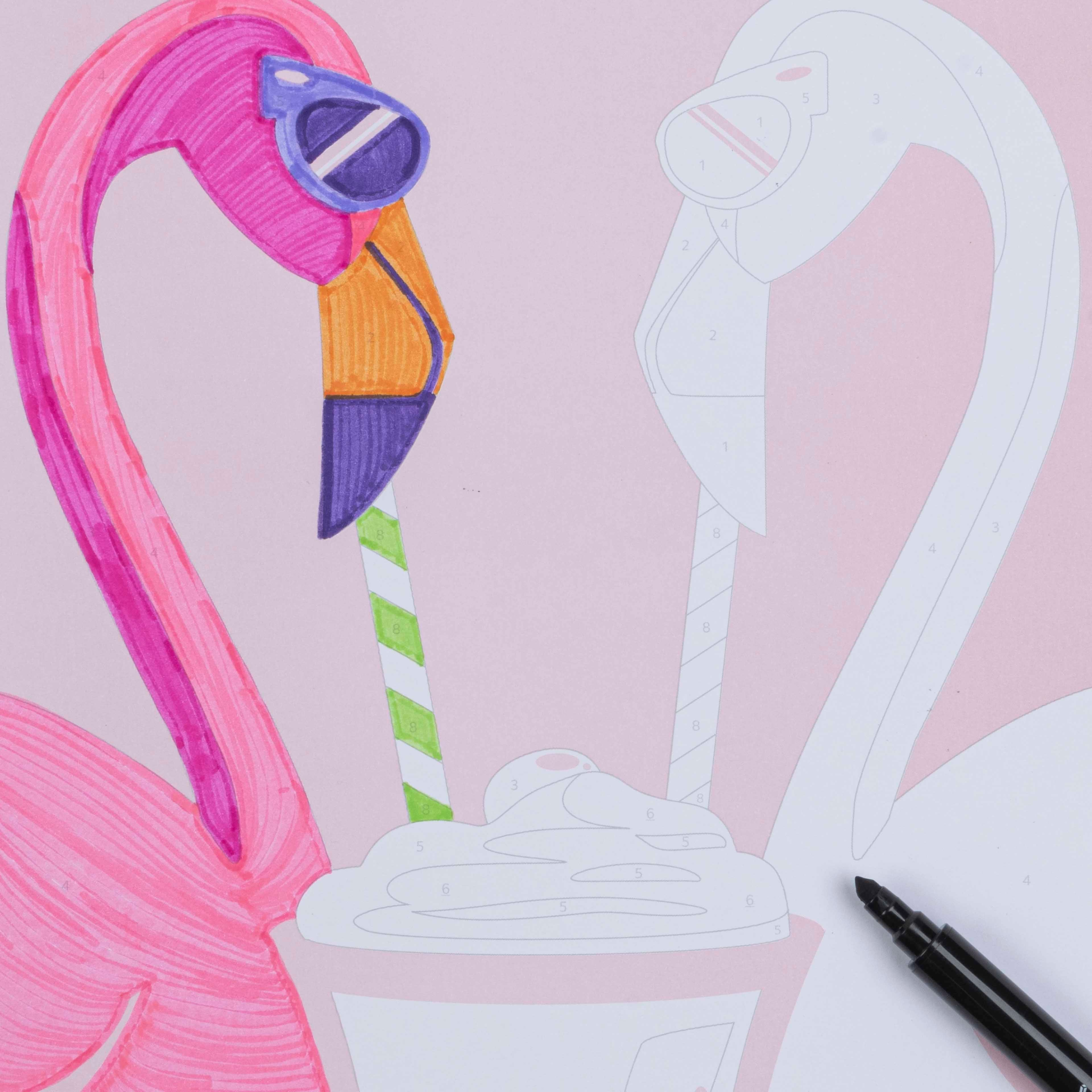 VIVID by Brea Reese&#xAE; Queen of Hearts Marker Color-by-Number Kit