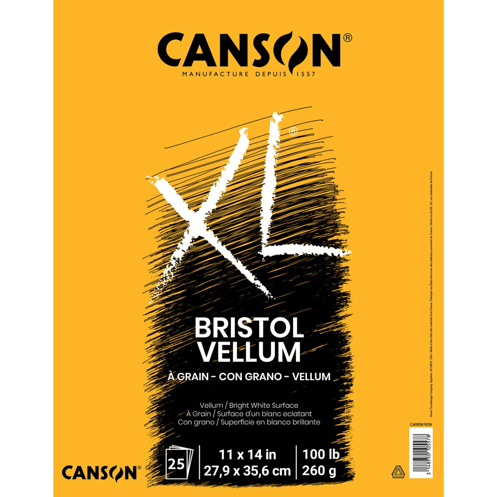 Canson® XL® Bristol Spiral Vellum Pad