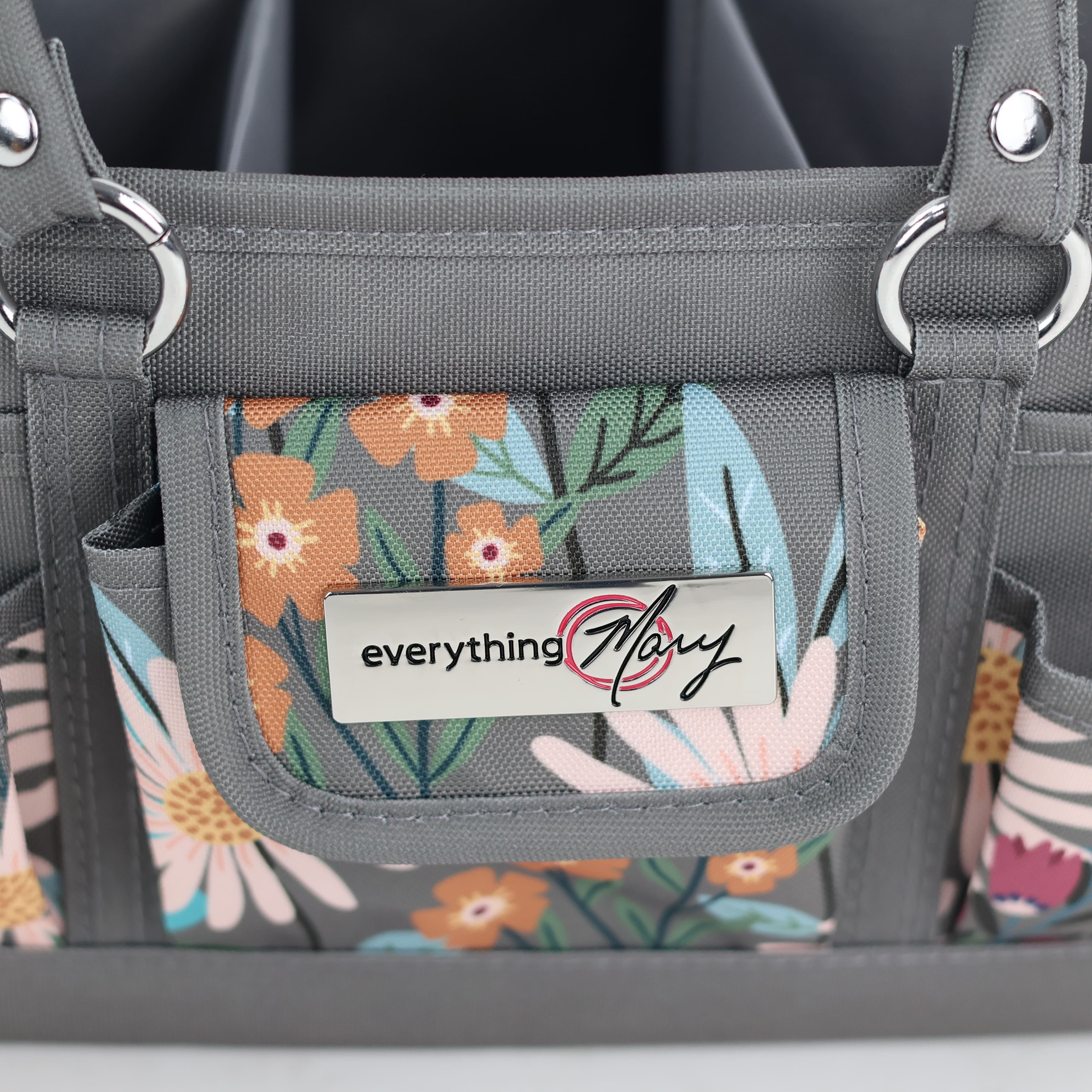 Everything Mary Daisy Floral Print Sewing Store & Tote Craft Organizer